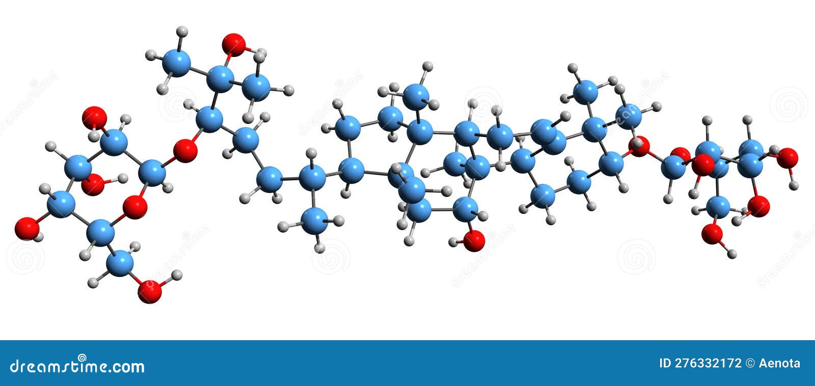 3d image of mogroside skeletal formula