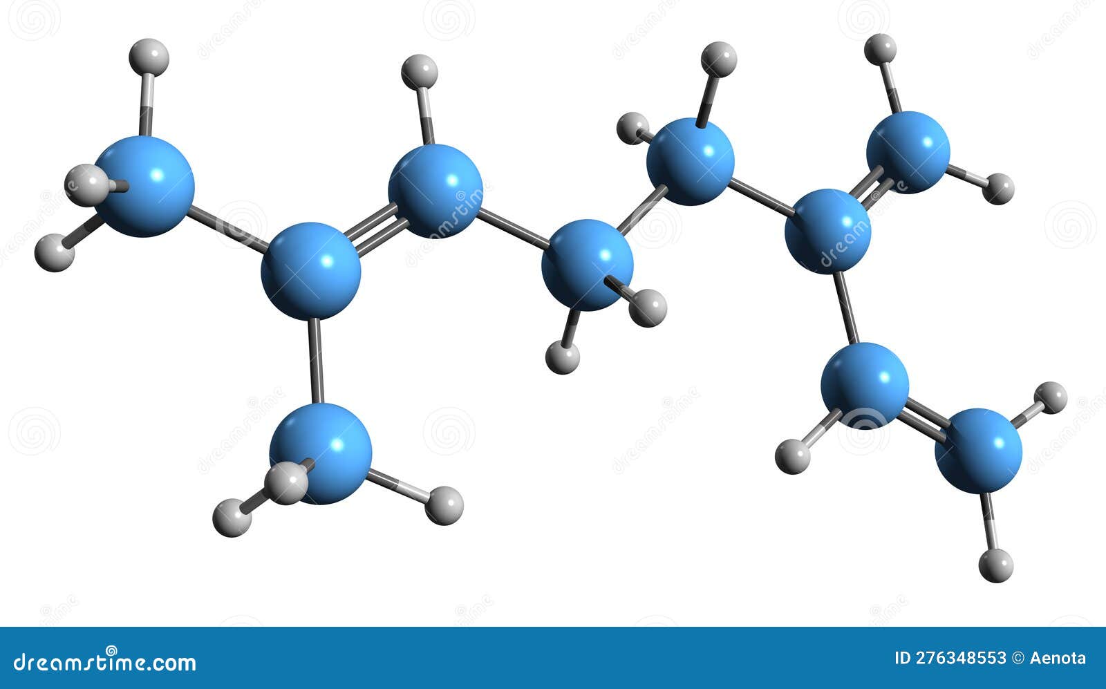 3D Image of Myrcene Skeletal Formula Stock Illustration - Illustration ...