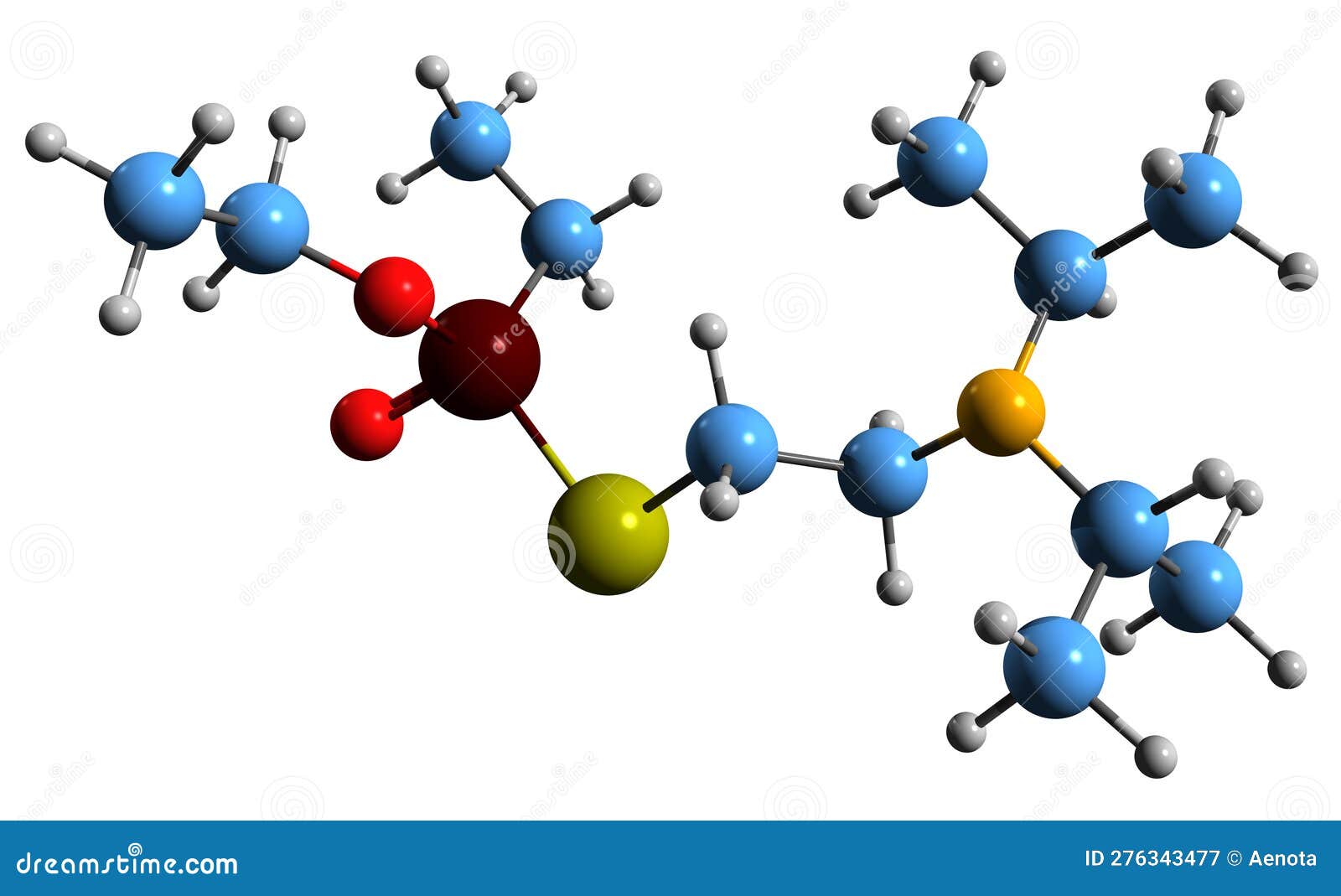3d image of nerve agent vs skeletal formula