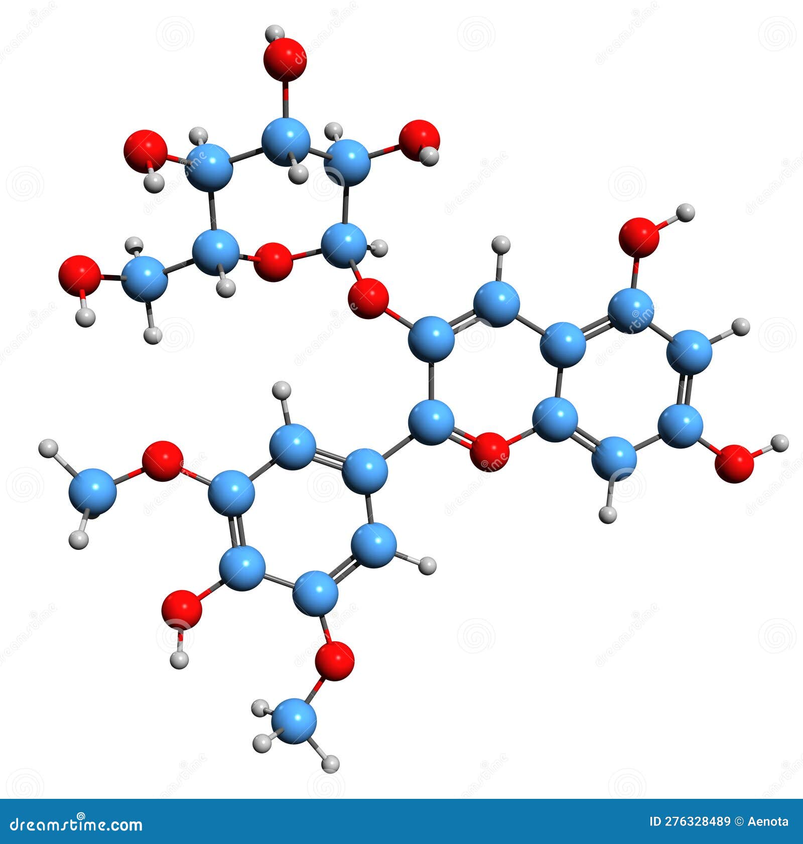 3d image of oenin skeletal formula