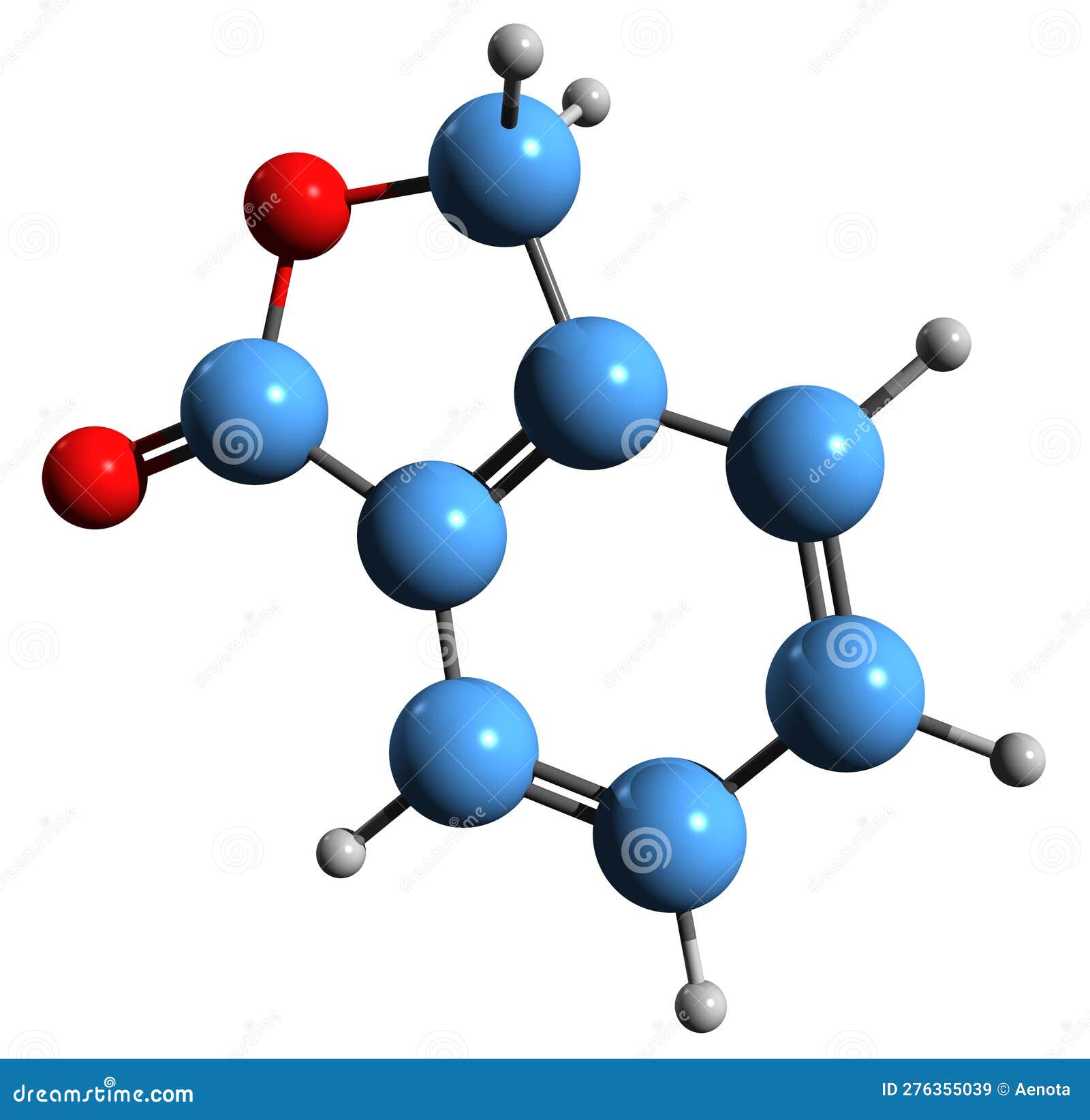 3d image of phthalide skeletal formula