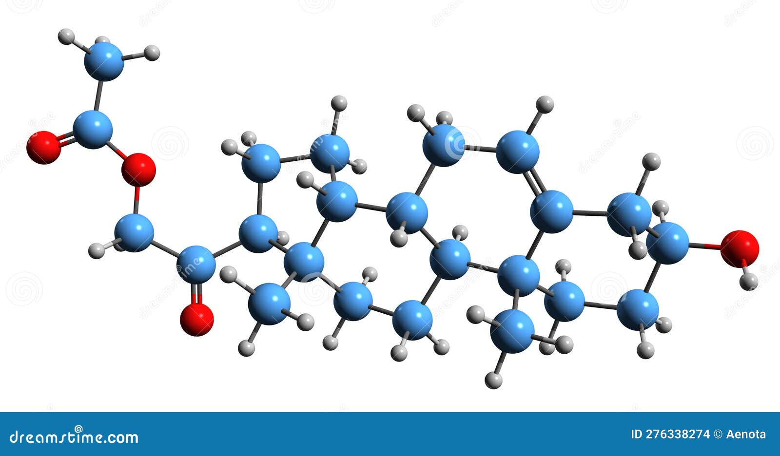 3d image of prebediolone acetate skeletal formula