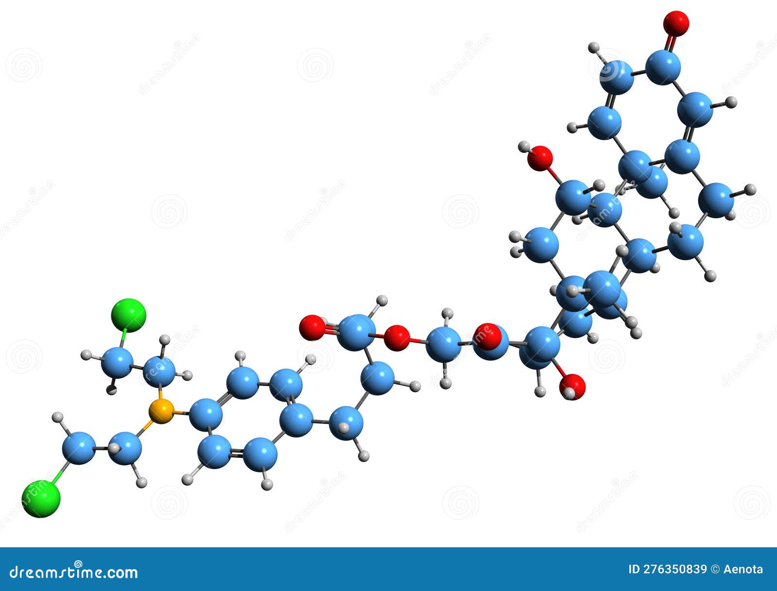 3d image of prednimustine skeletal formula