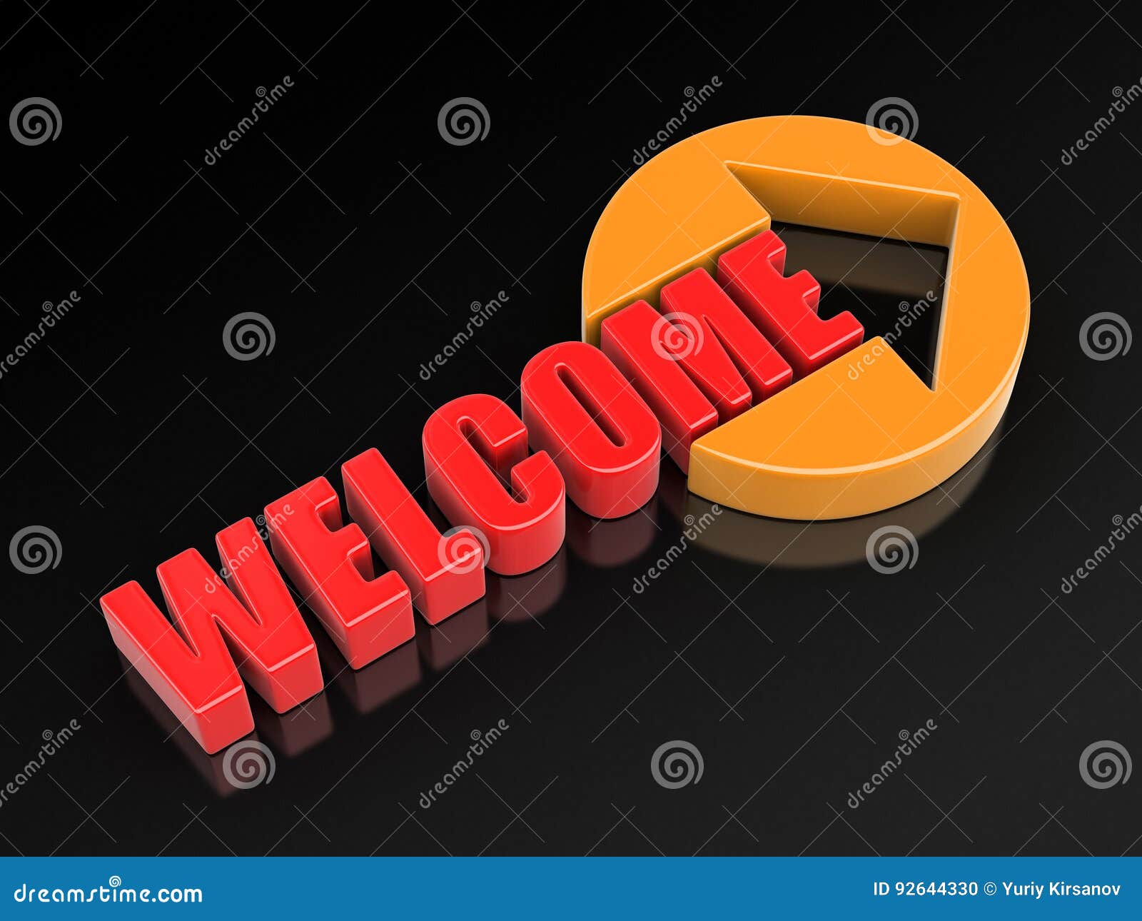 3d image of Sign welcome stock illustration. Illustration of