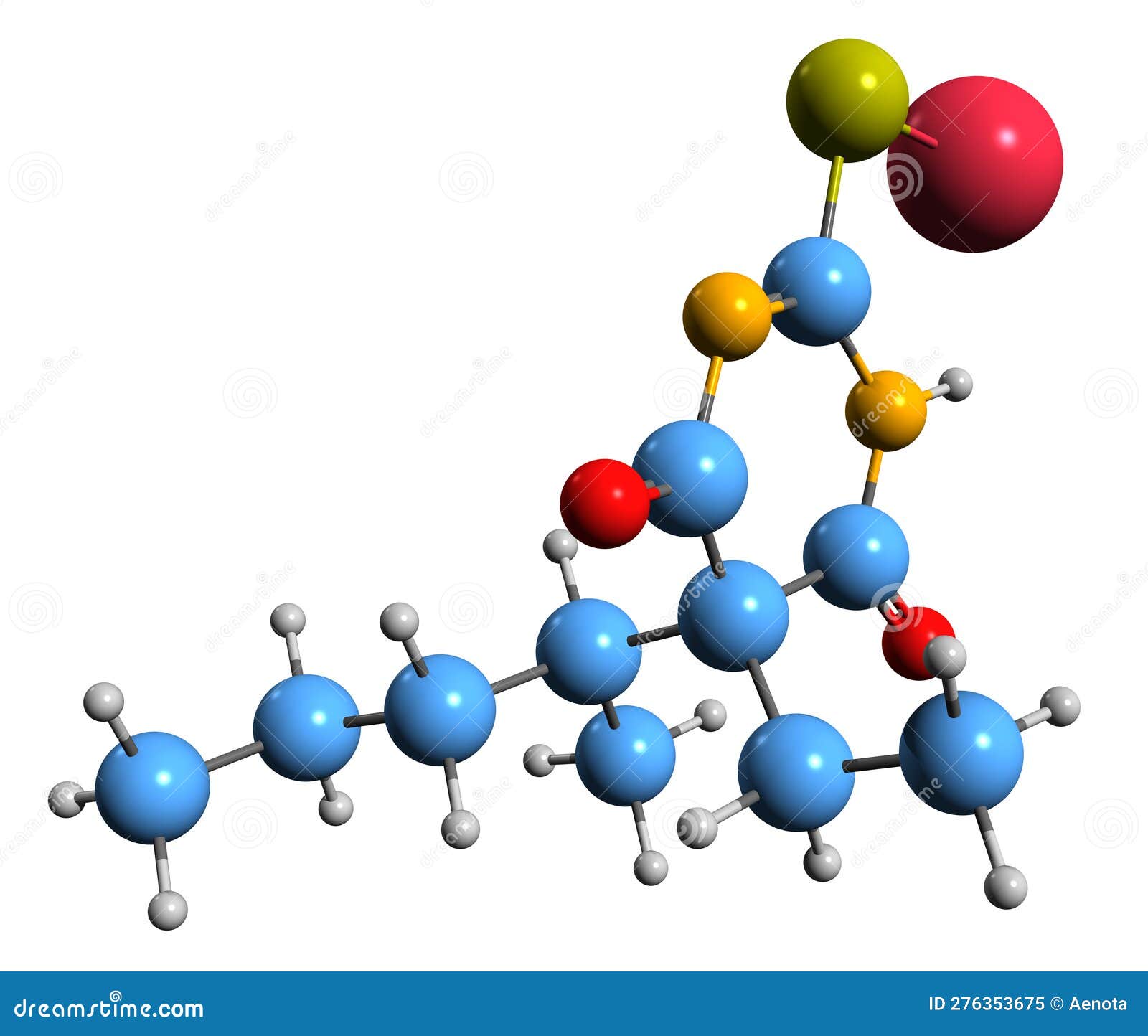 3d image of sodium thiopental skeletal formula