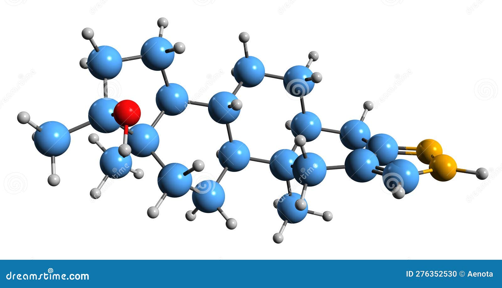 3d image of stanozolol skeletal formula