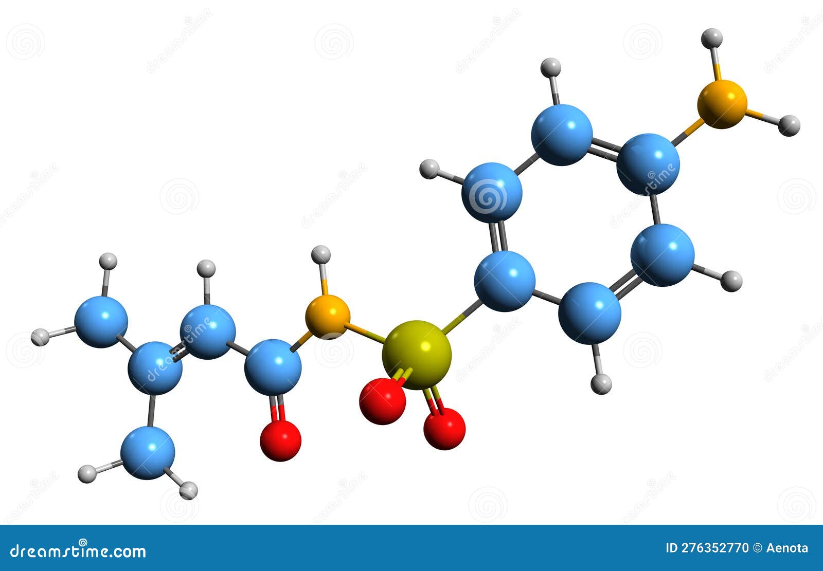 3d image of sulfadicramide skeletal formula