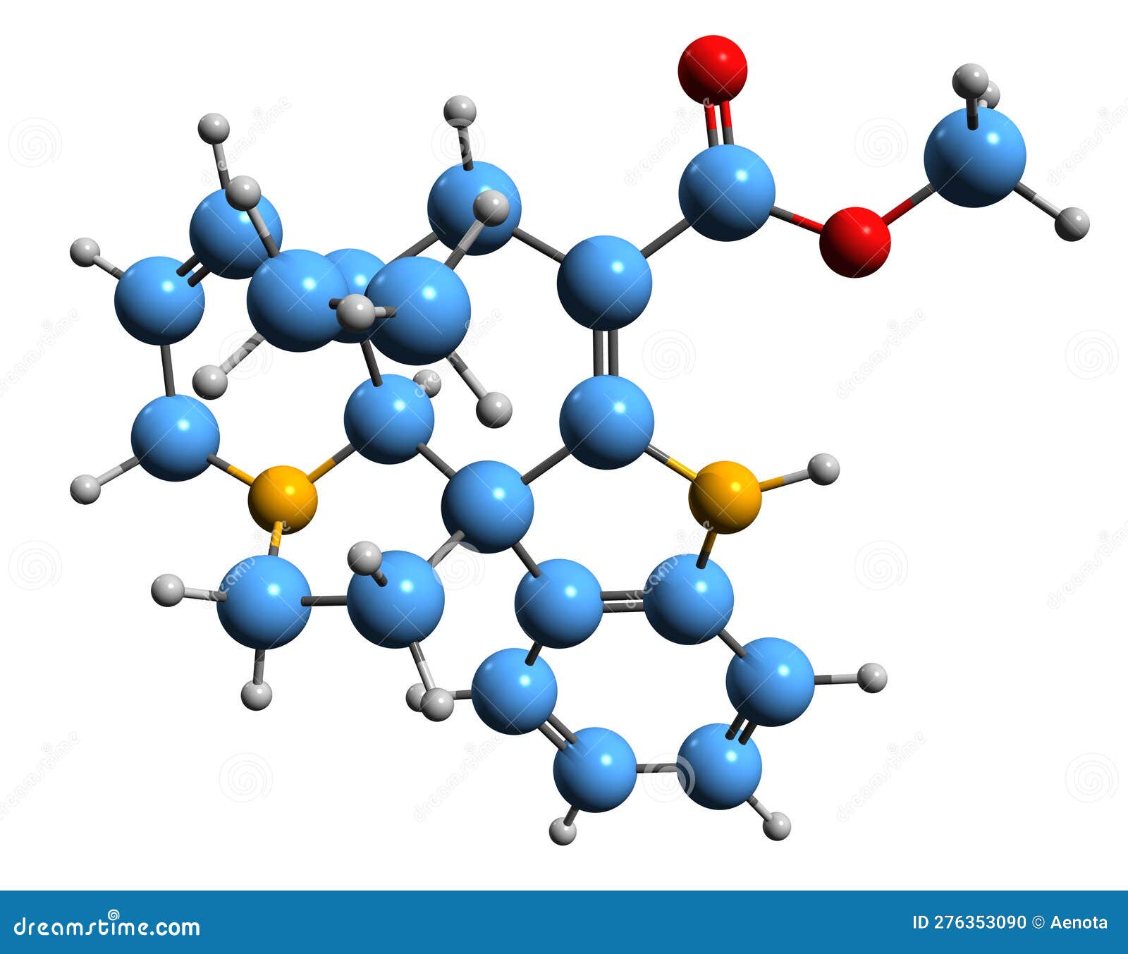 3d image of tabersonine skeletal formula