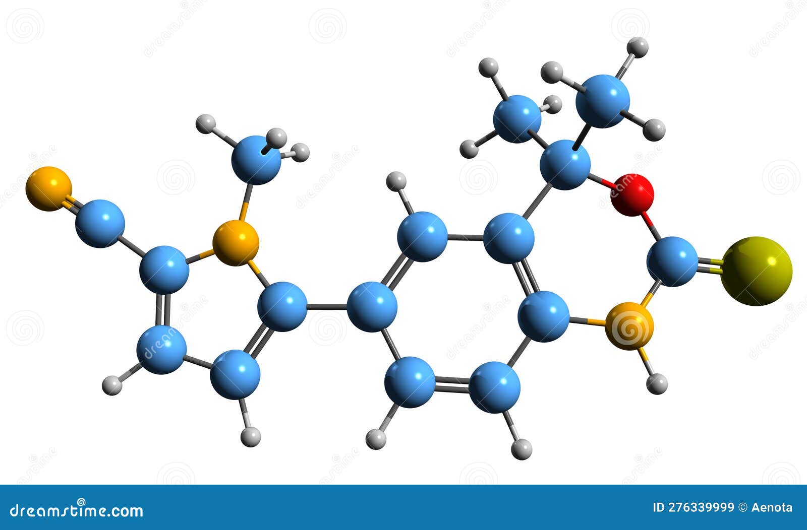 3d image of tanaproget skeletal formula