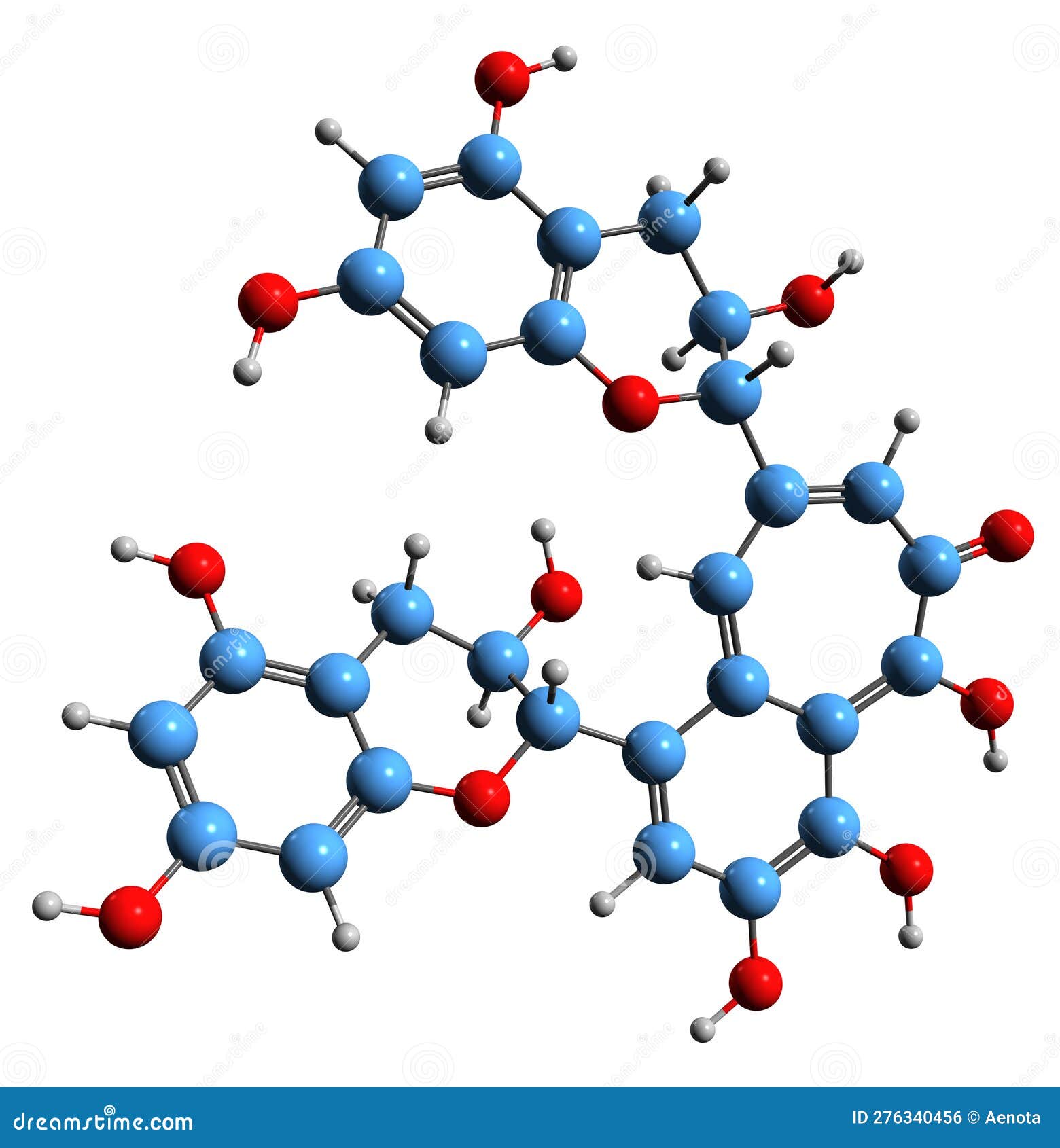 3d image of theaflavin skeletal formula