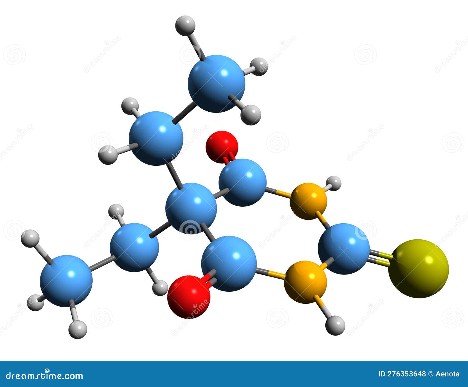 3d image of thiobarbital skeletal formula