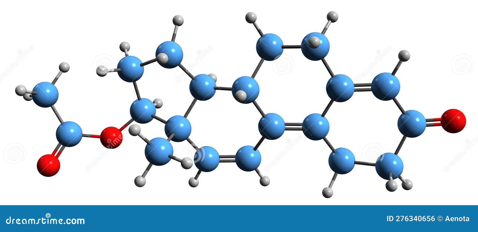 3d image of trenbolone acetate skeletal formula