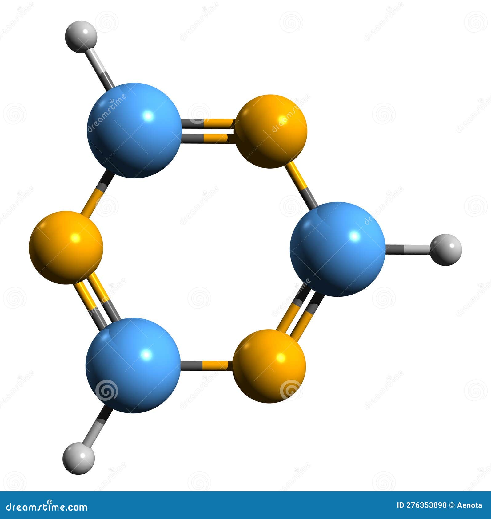 3d image of triazine skeletal formula