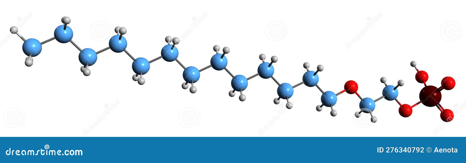3d image of trideceth-6 phosphate skeletal formula