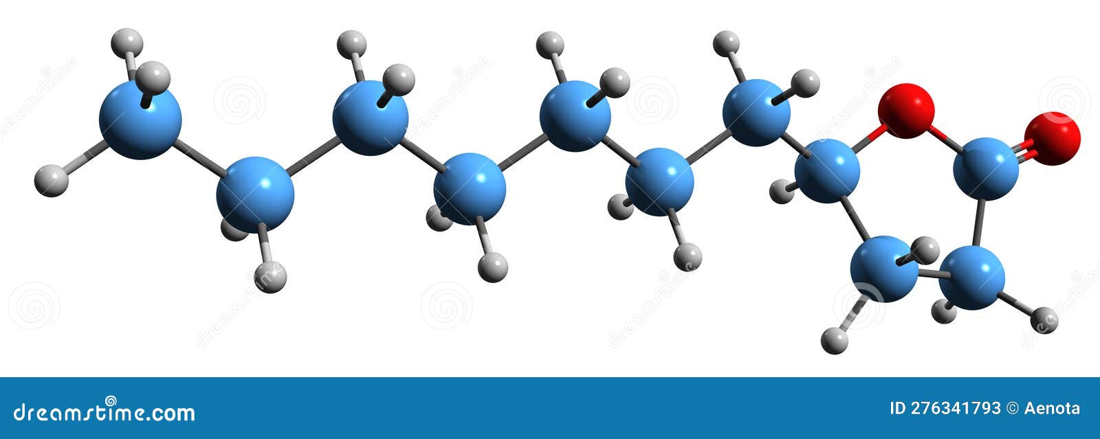 3d image of undecalactone gamma skeletal formula