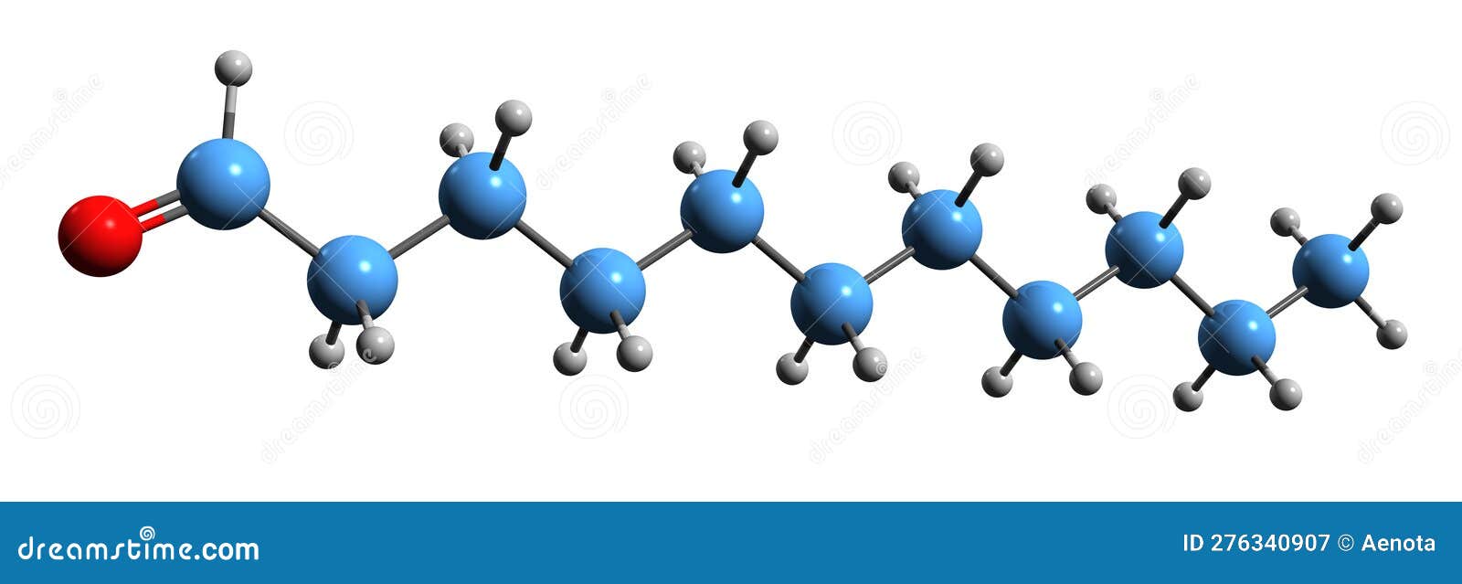 3d image of undecanal skeletal formula