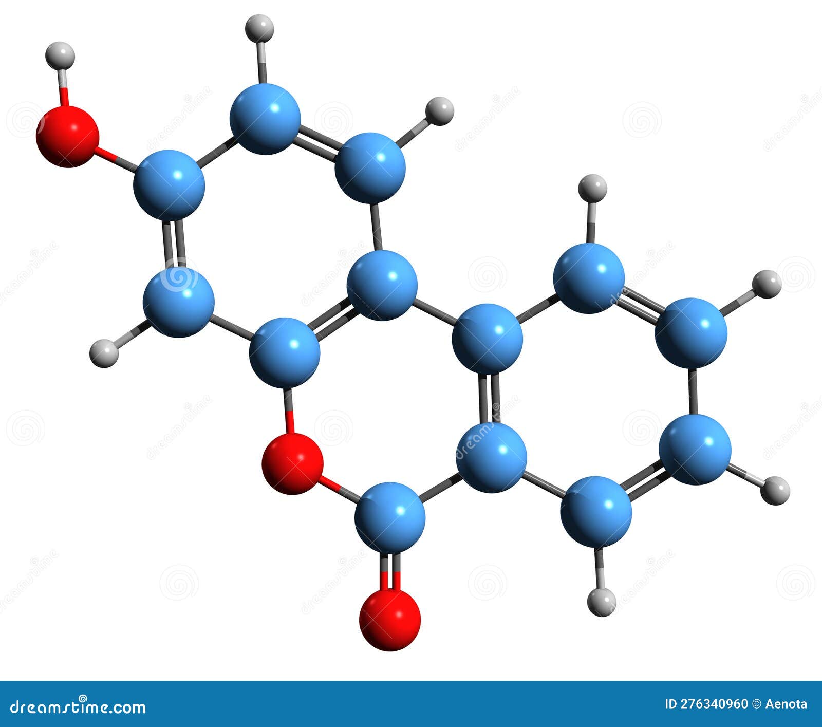 3d image of urolithin b skeletal formula