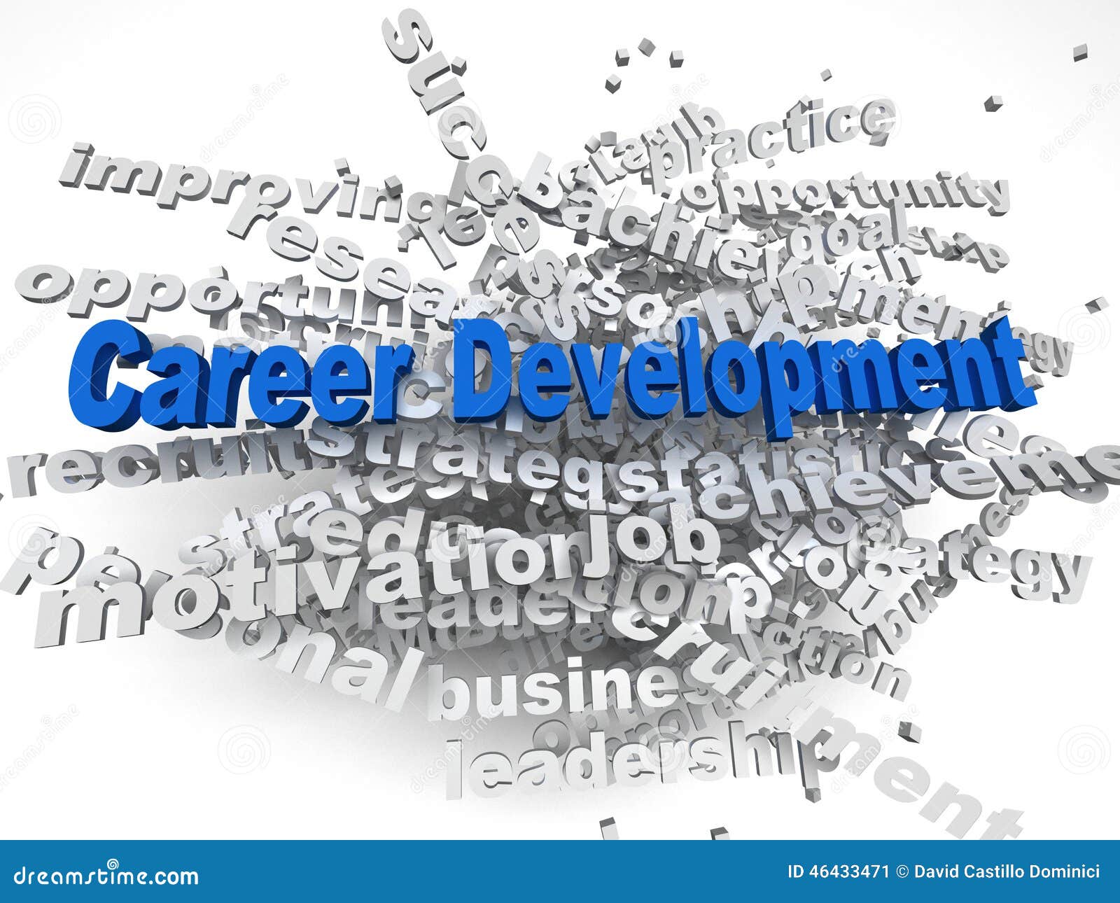 3d imagen career development concept word cloud background