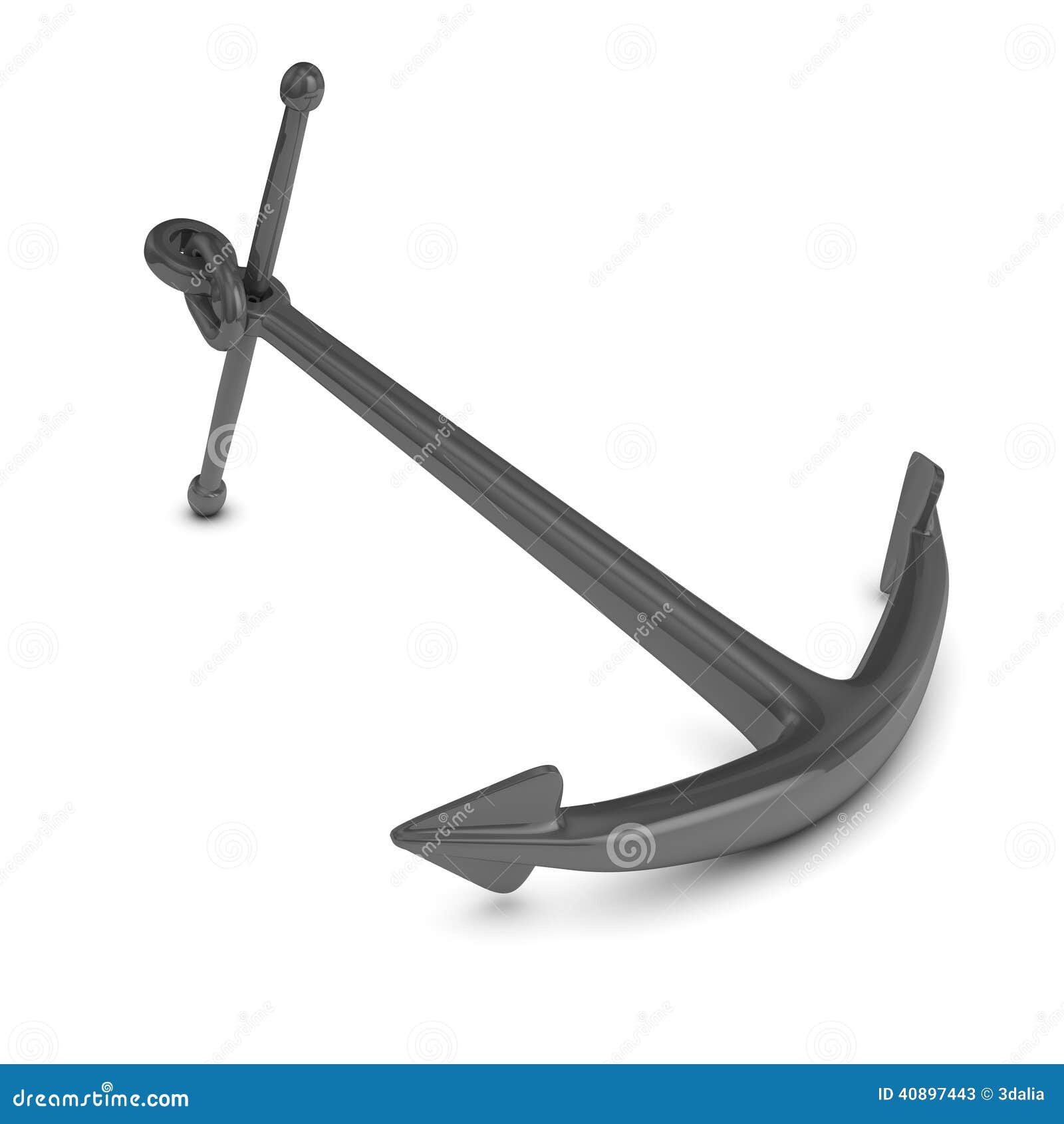 3d Iron anchor stock illustration. Illustration of nautical 40897443