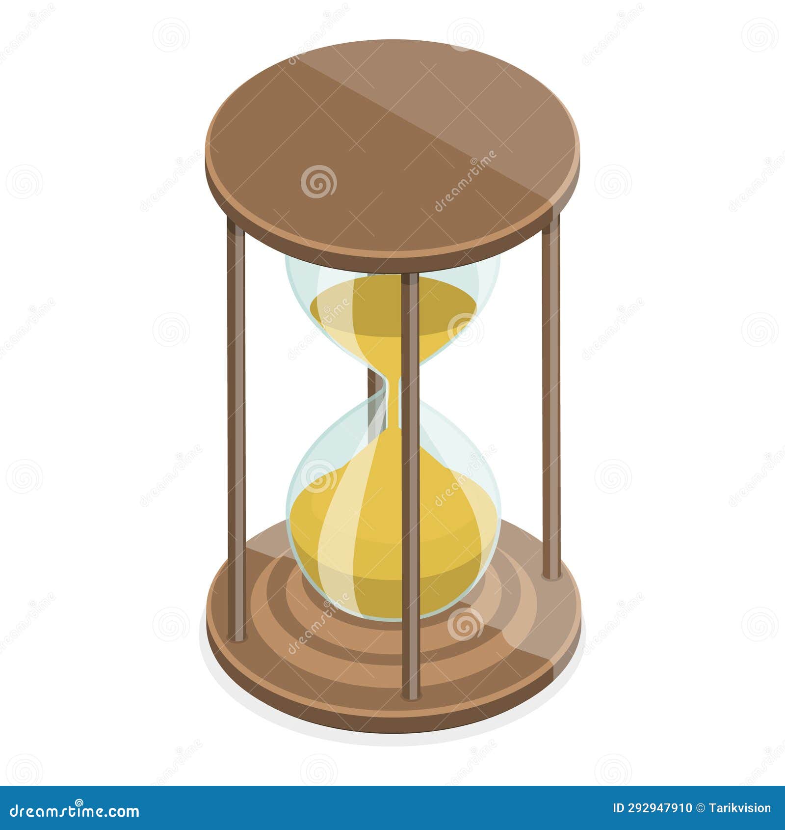 3D Isometric Flat Vector Set of Hourglasses. Item 2 Stock Illustration