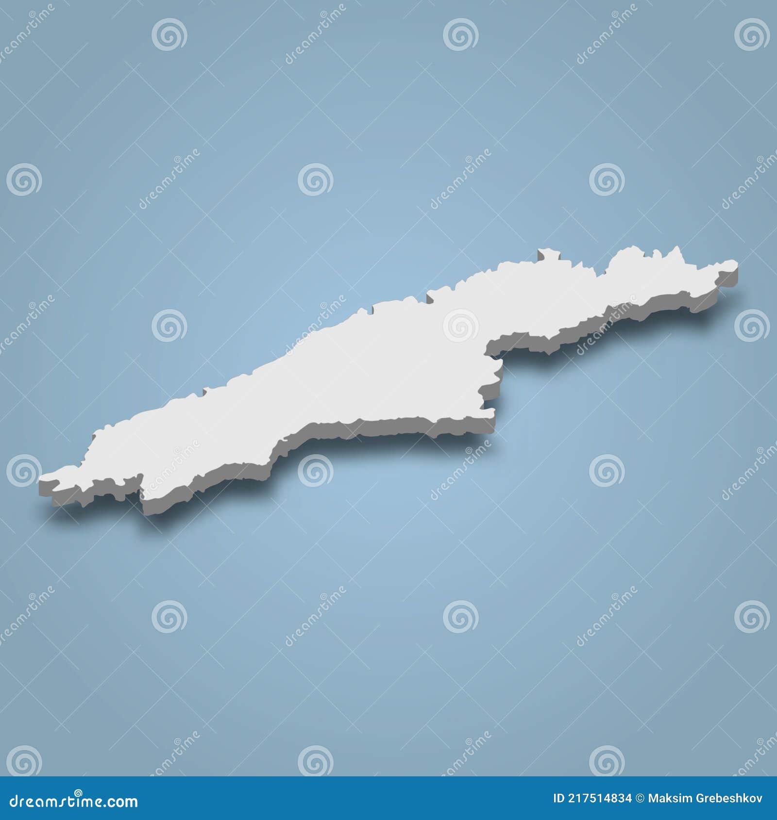 Hydra Island Map - Cdr Format Cartoon Vector