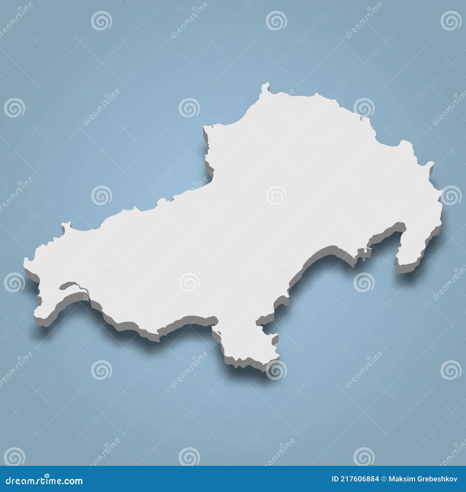 3d Isometric Map of Skiathos is - D Isometric Map Skiathos Island Greece Isolated Vector 217606884 