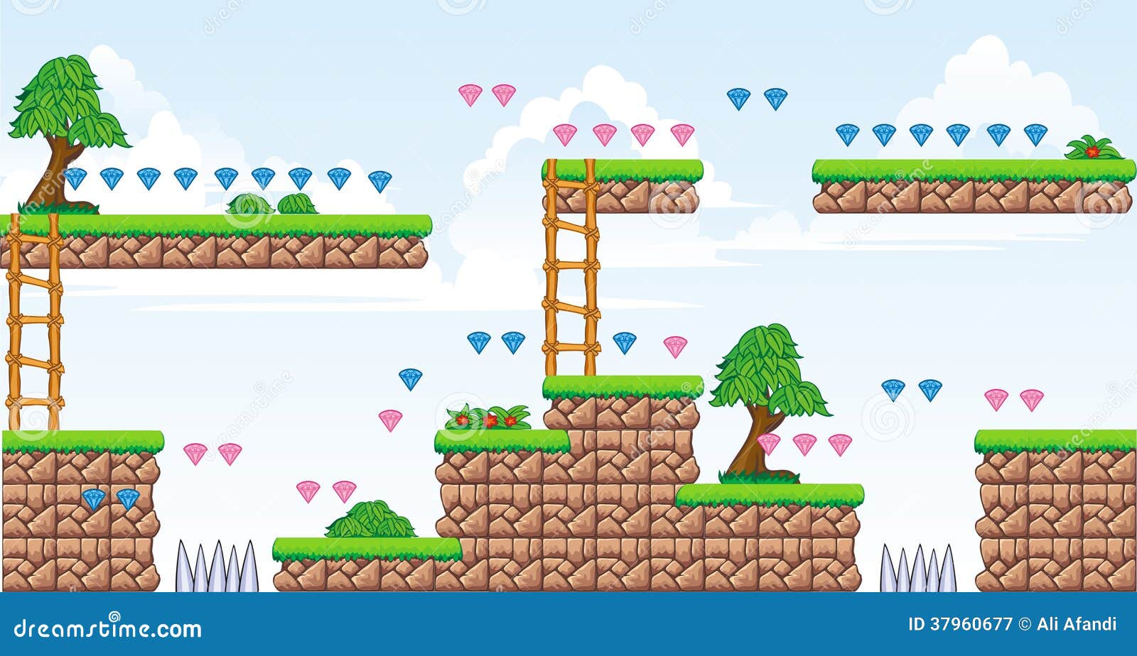 2D Jogo 18 Da Plataforma De Tileset Ilustração do Vetor - Ilustração de  cartoon, sinal: 38965059