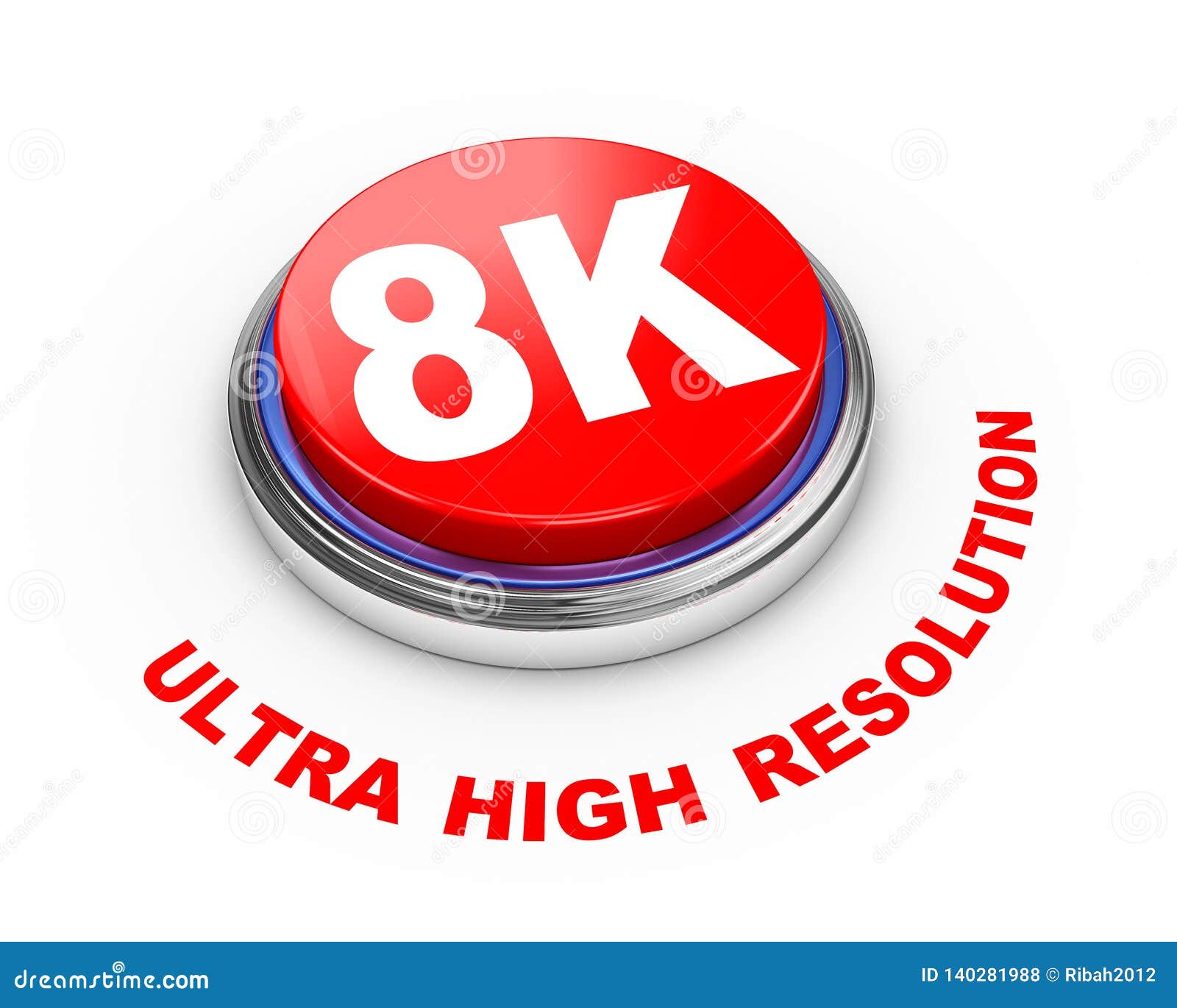 3d 8k ultra high resolution button