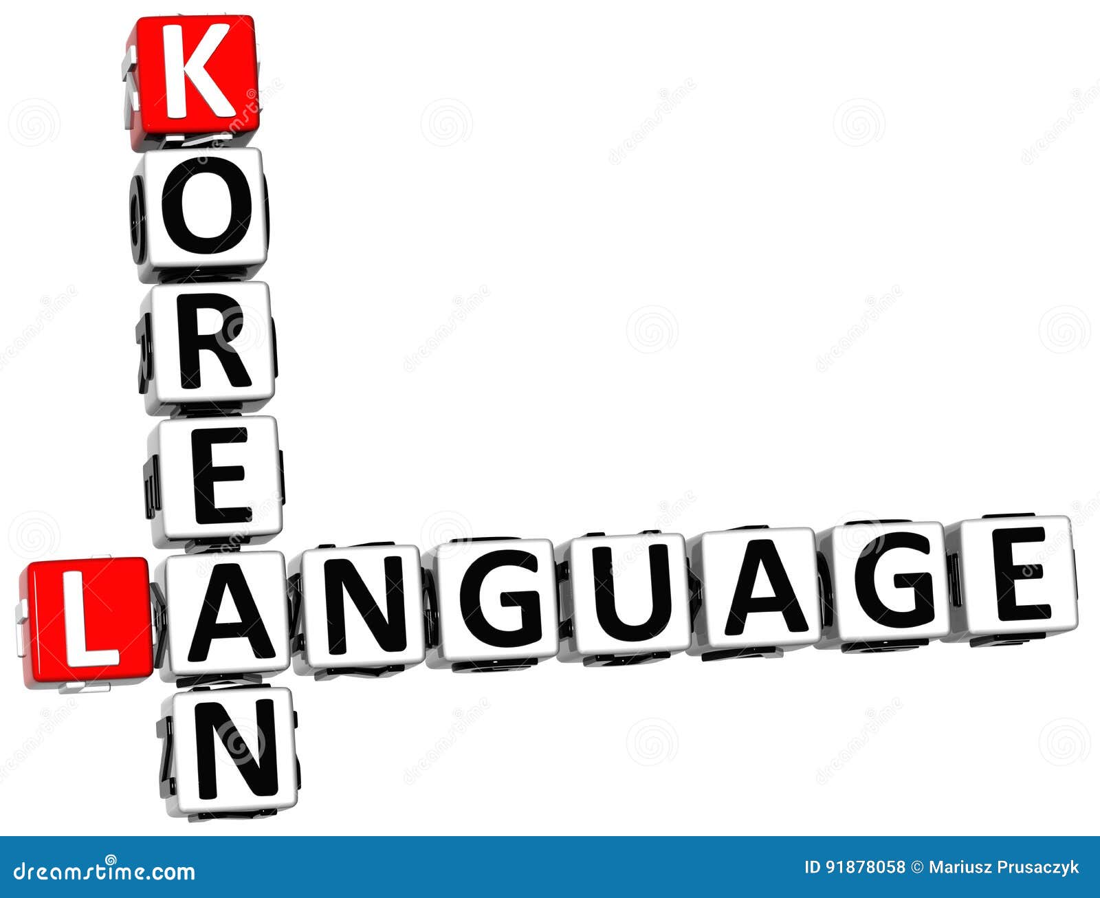 3D Korean Language Crossword Stock Illustration Illustration of ling, click 91878058