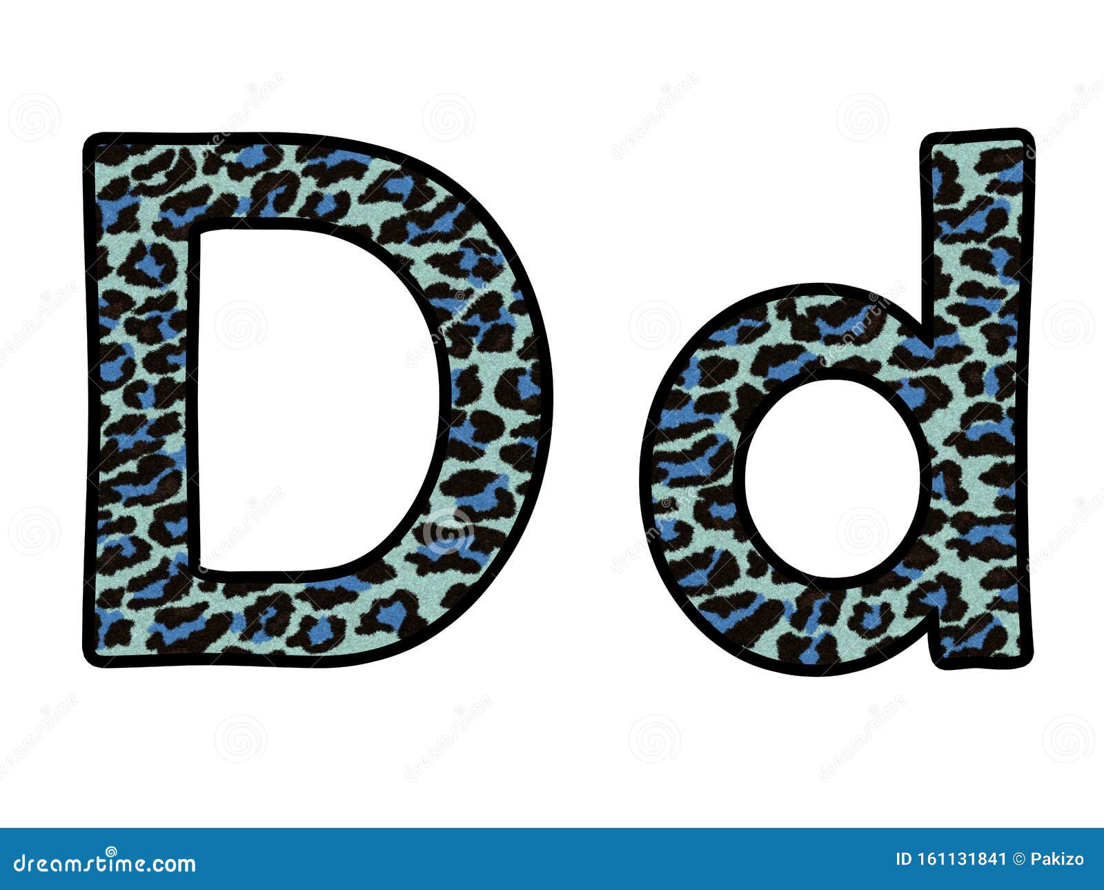 Download 3D Leopard Print Letter D, Jaguar Skin Fur Creative ...