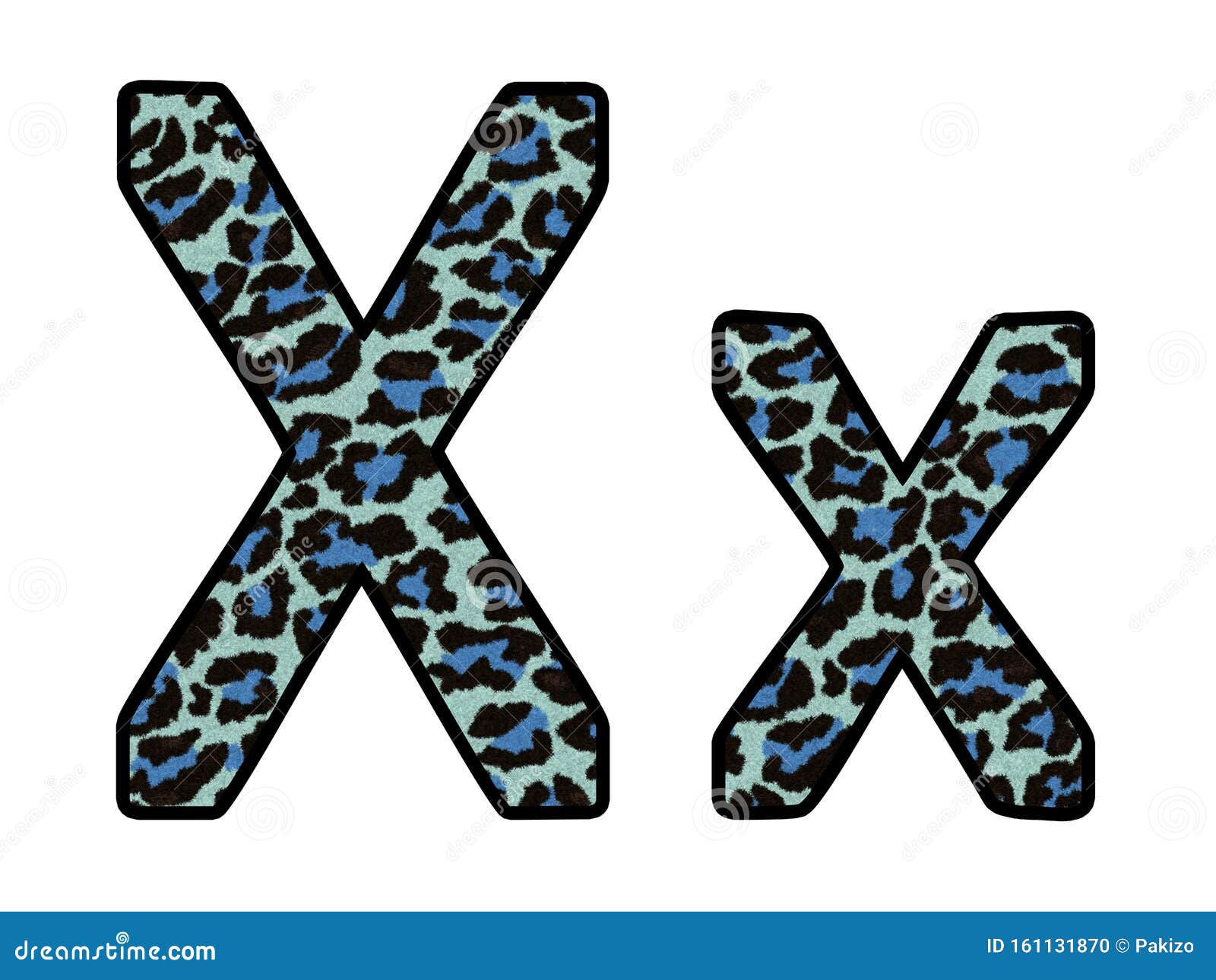 Download 3D Leopard Print Letter X, Jaguar Skin Fur Creative ...