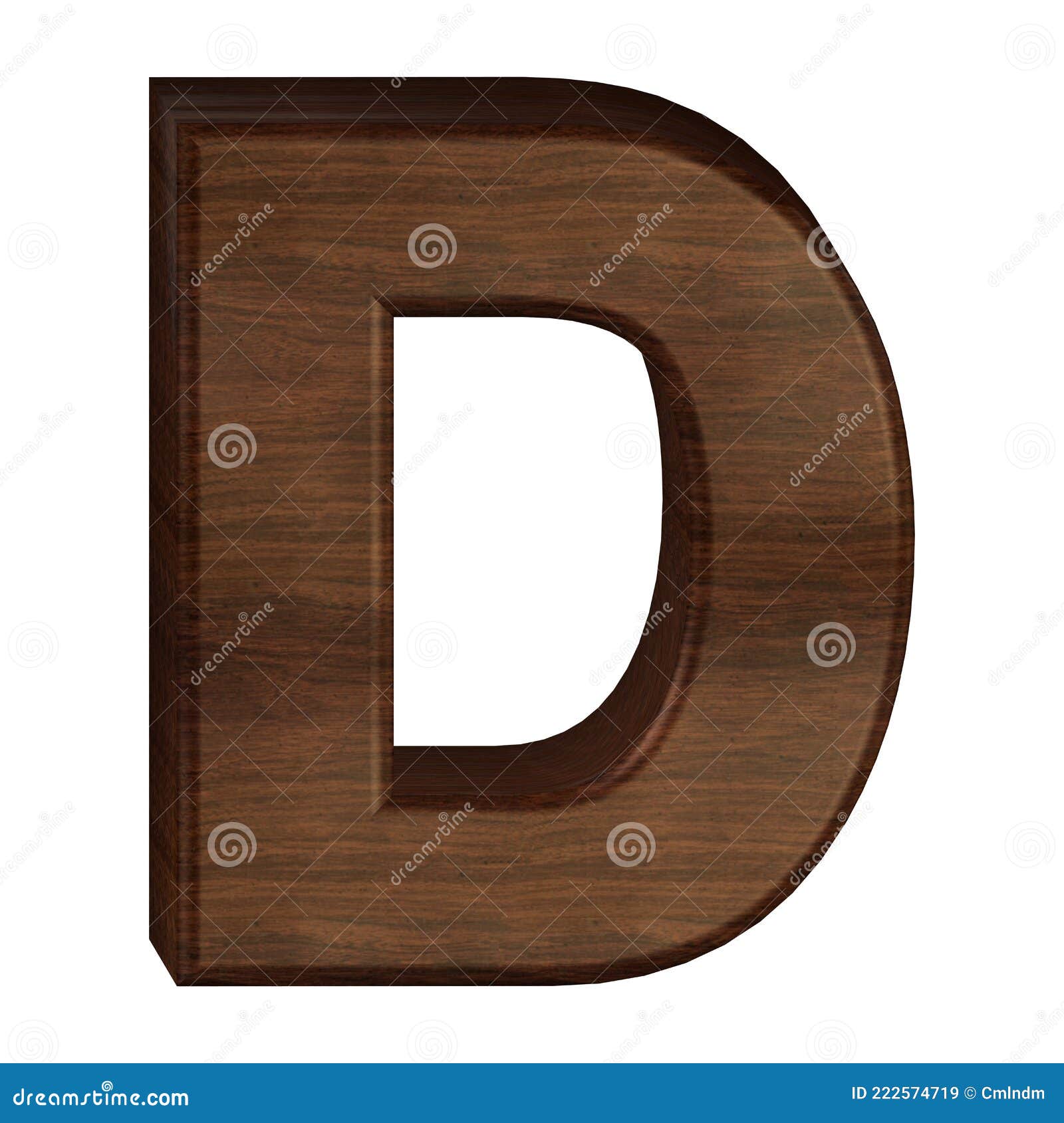 3d Letter D Made of Wood Isolated on a White Background Stock ...