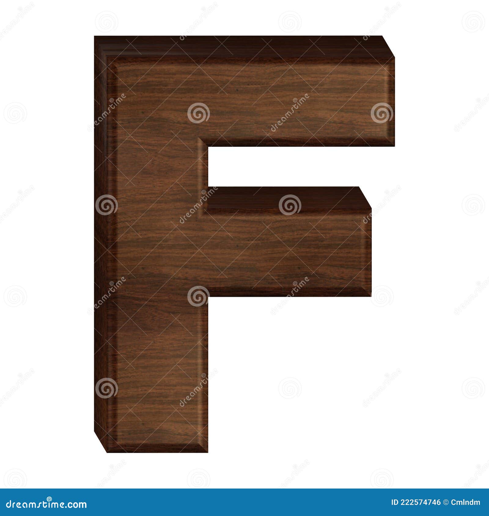 3d Letter F Made of Wood Isolated on a White Background Stock ...