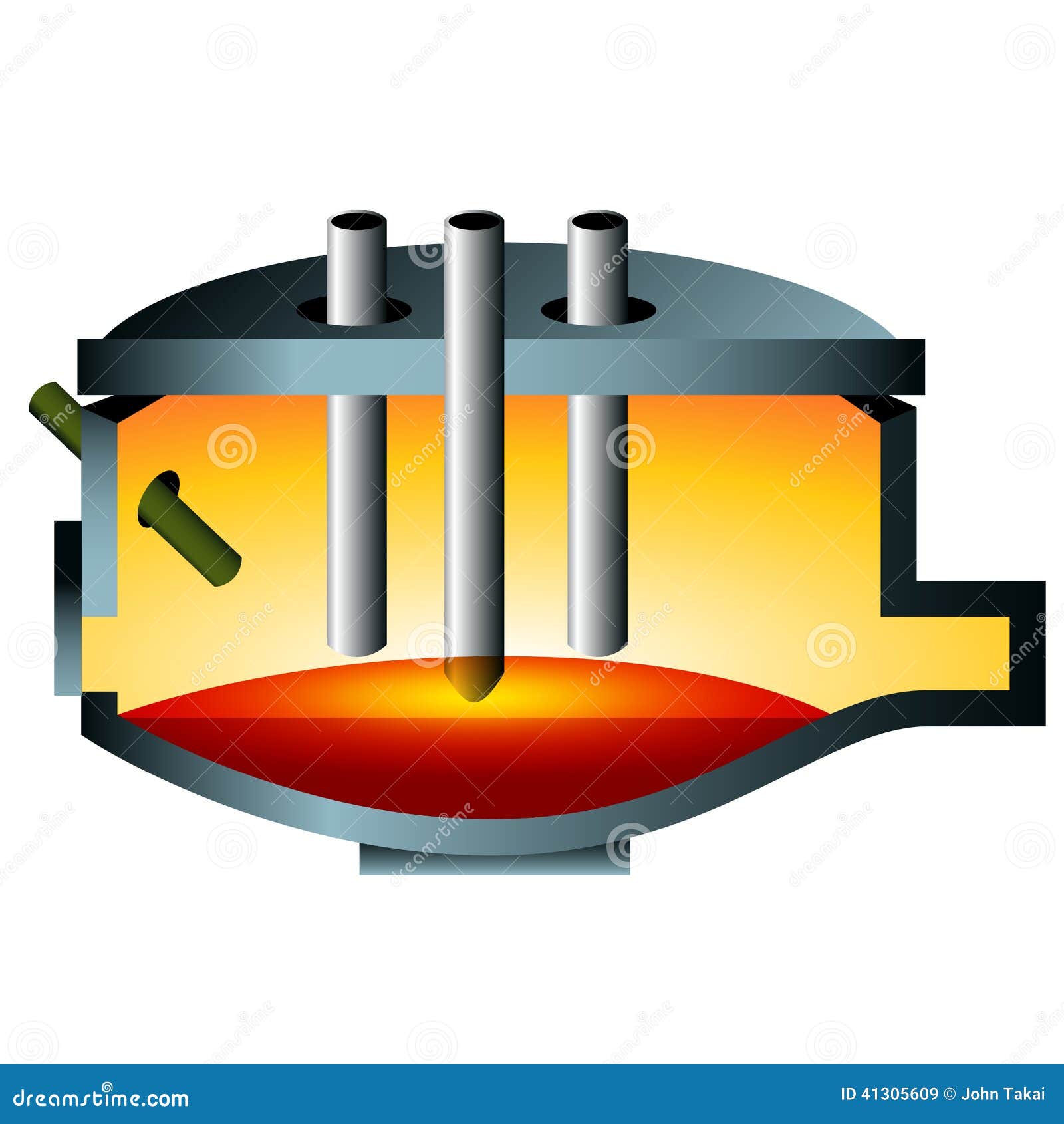 3d LichtbogenofenStahlIkone Vektor Abbildung Illustration von
