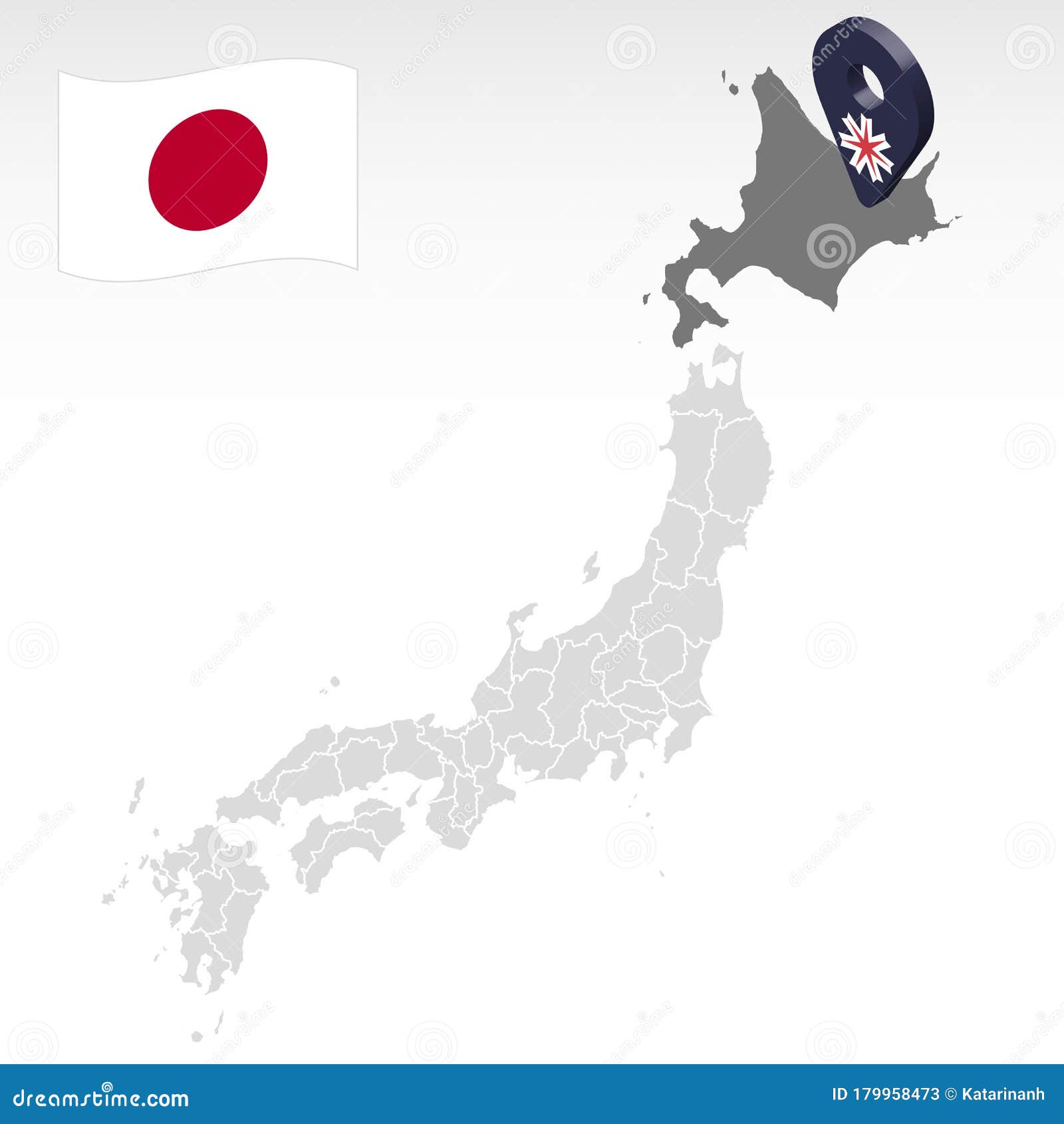 Location Of Prefecture Hokkaido On Map Italy 3d Hokkaido Location Sign Quality Map With Regions Of Japan For Your Web Site Desi Stock Vector Illustration Of Japan Nation 179958473