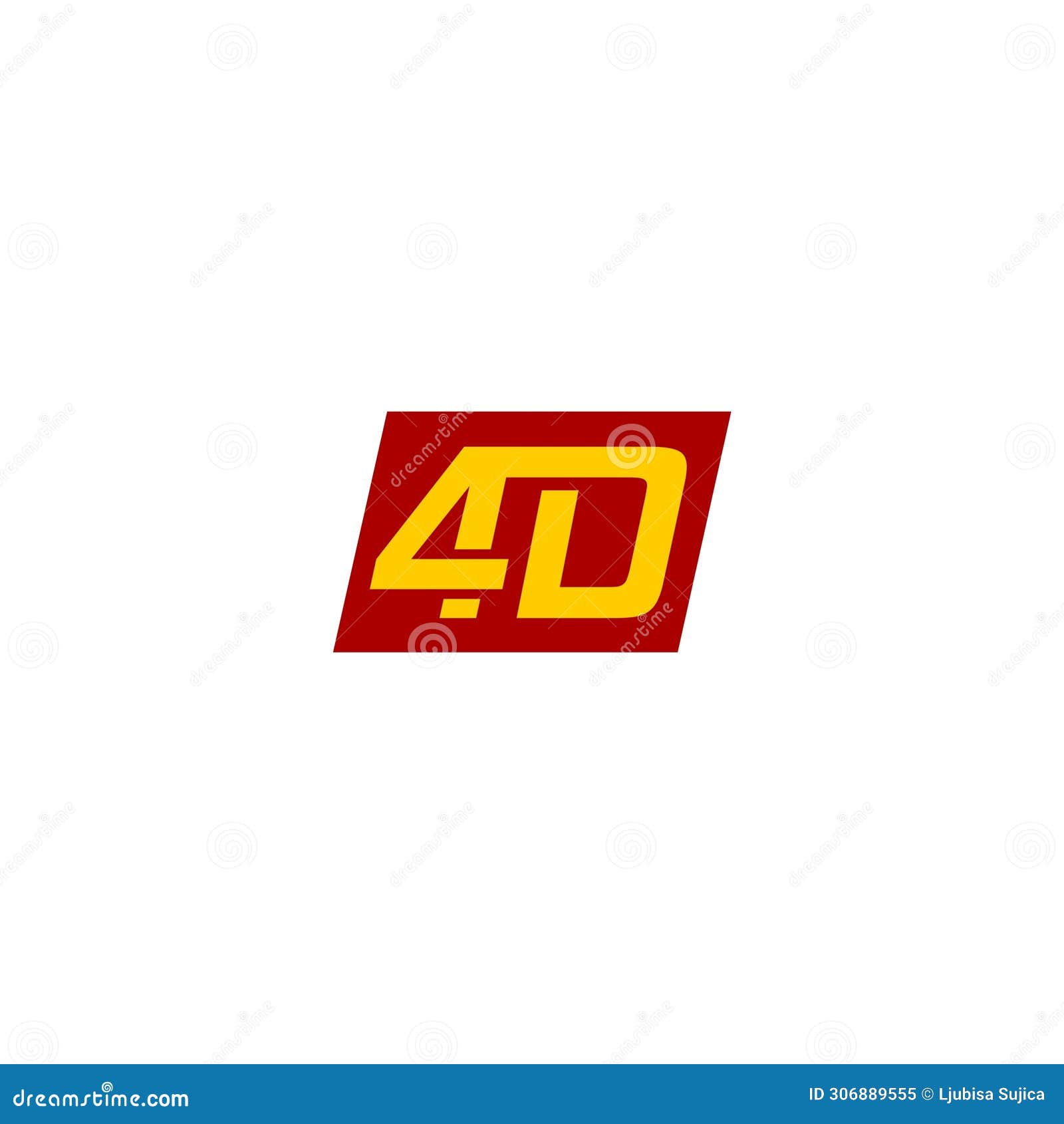 4d logo  on white background