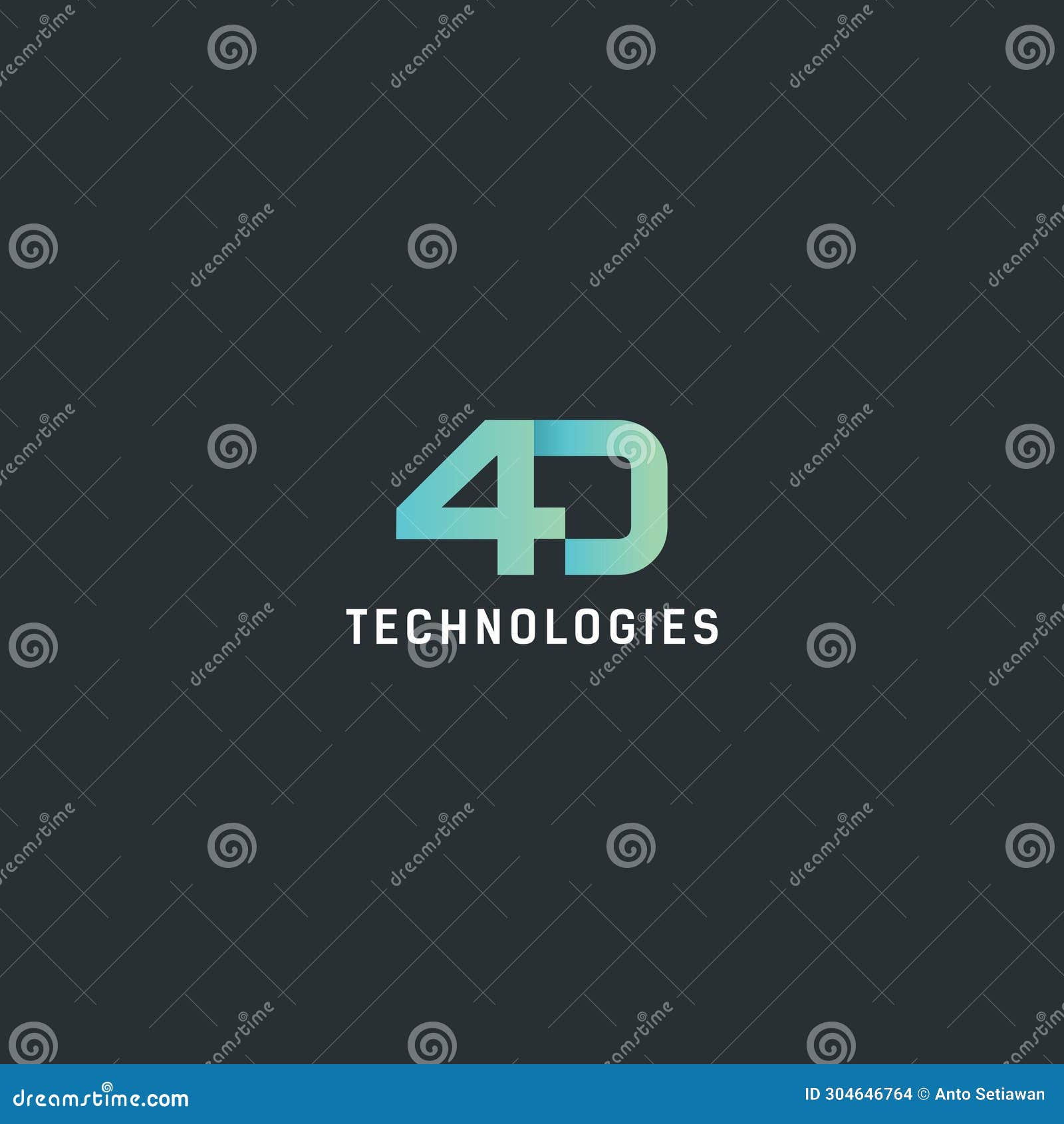 4d logo modern . 4d icon 
