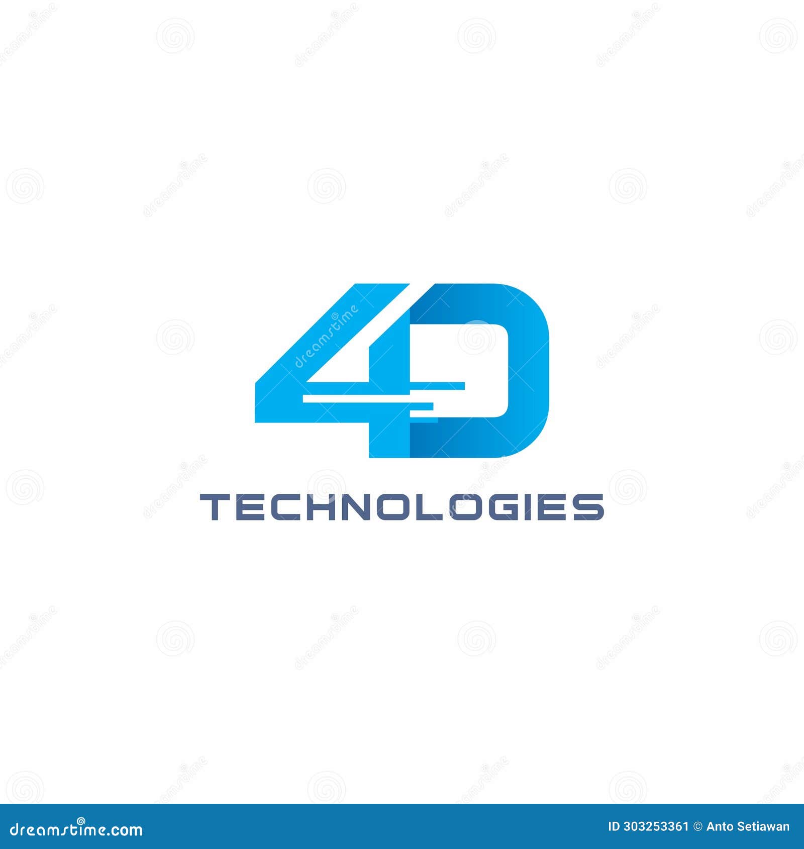 4d logo technology. 4d icon