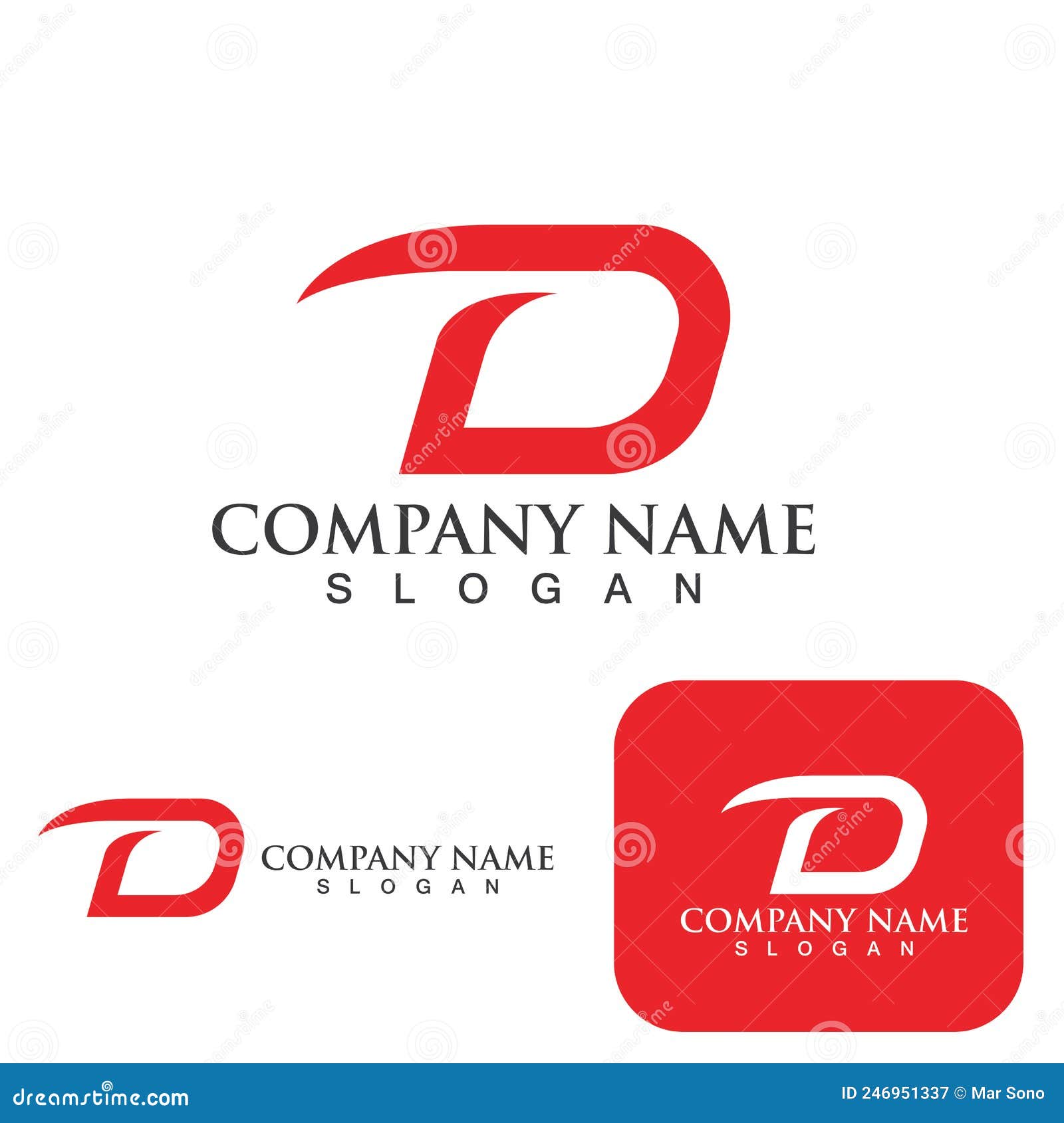 D Logo Vector Icon Illustration Design Stock Vector - Illustration of