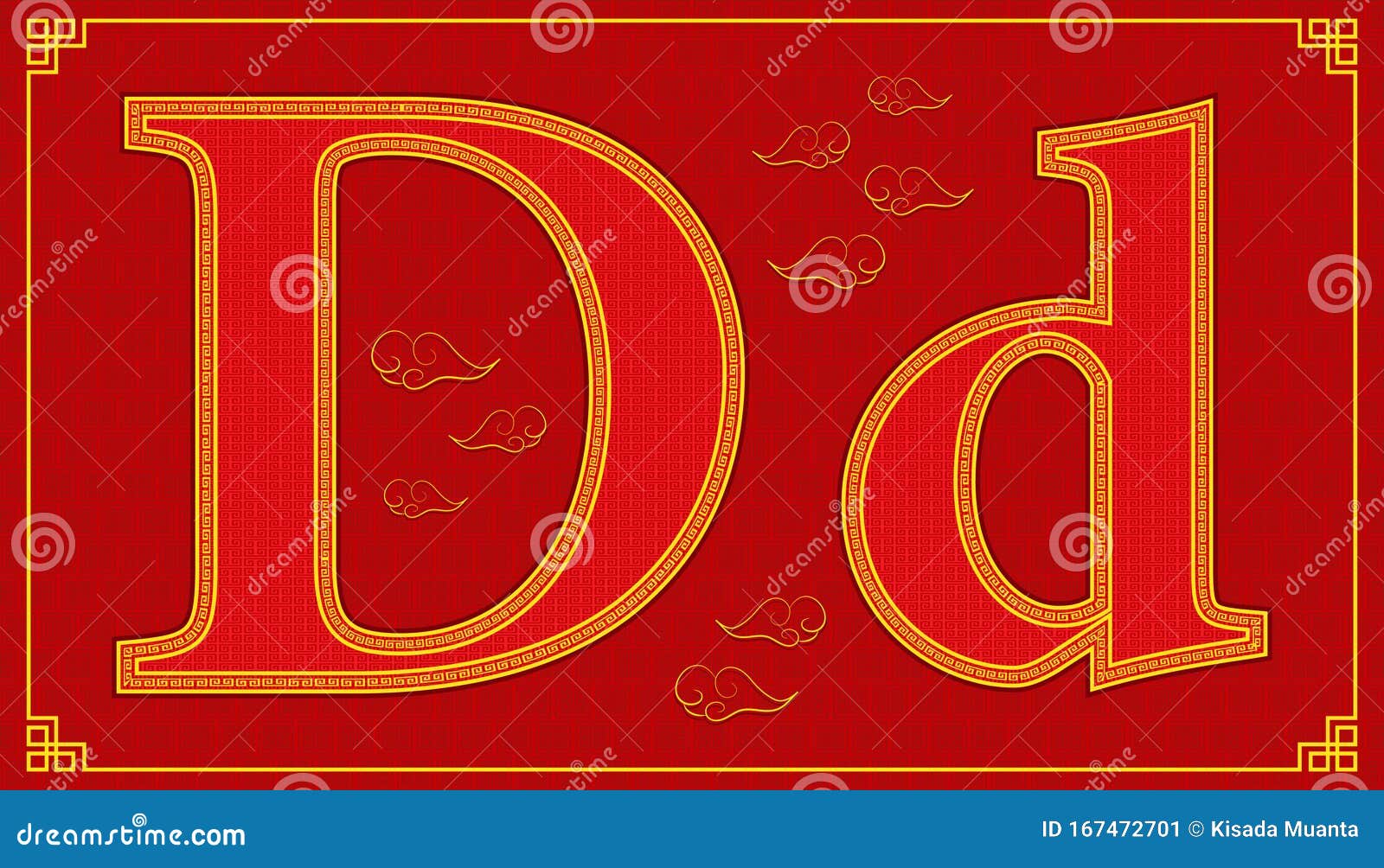d lucky alphabet character consonant happy chinese new year style.   eps10