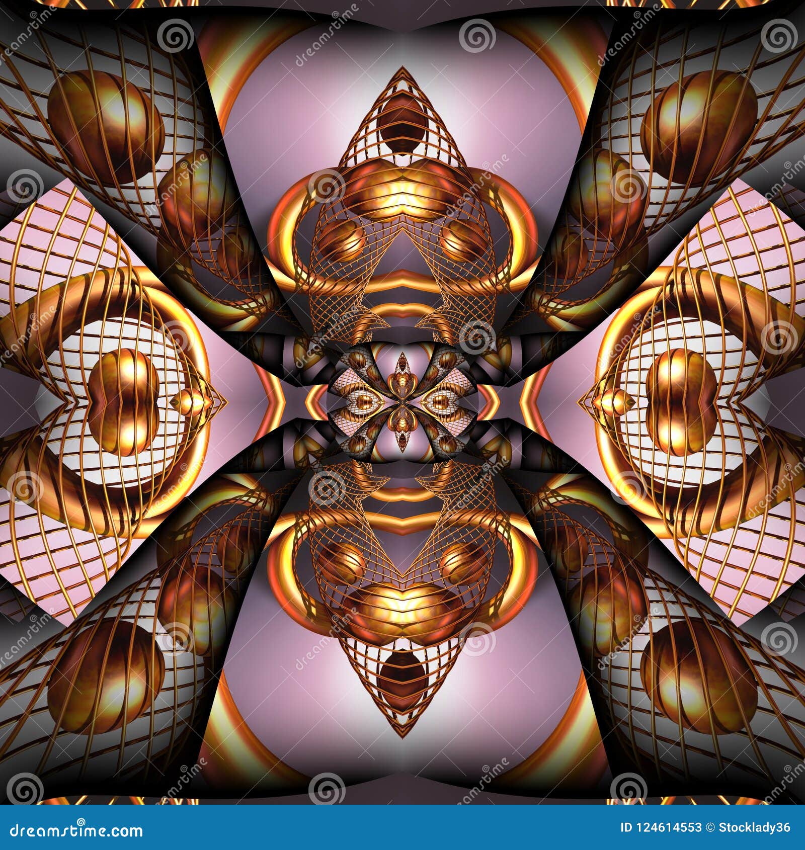 3D Luxury Gold Pattern Tile Stock Illustration Illustration of embossed, plastic 124614553