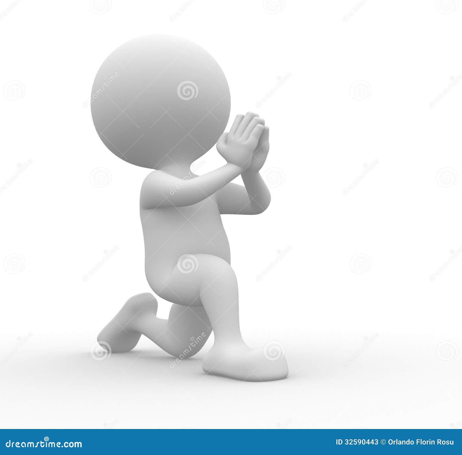 3d Man On His Knees Asking For Forgiveness Stock Photos - Image: 32590443