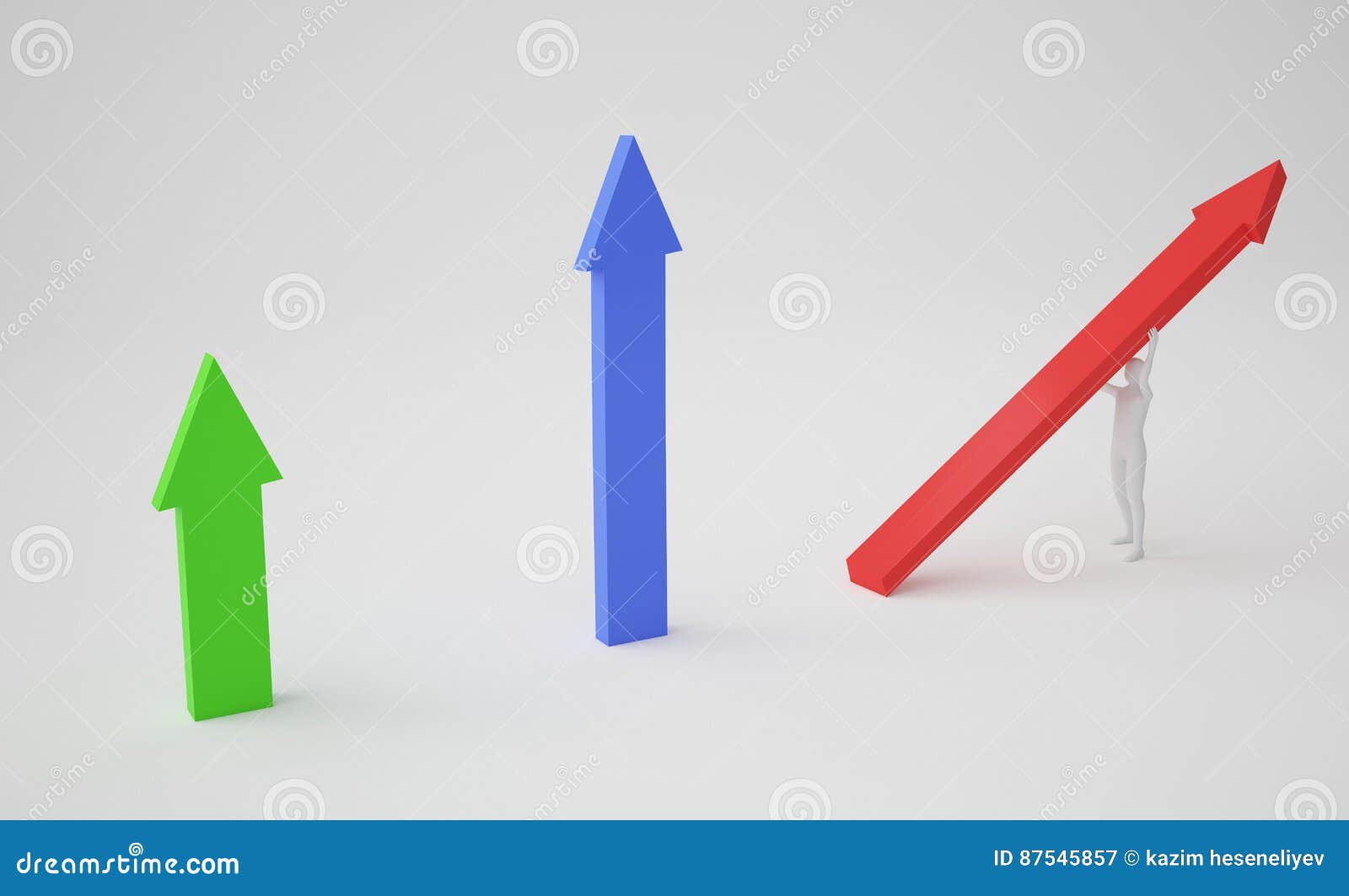 3d man increase stock illustration. Illustration of goal - 87545857