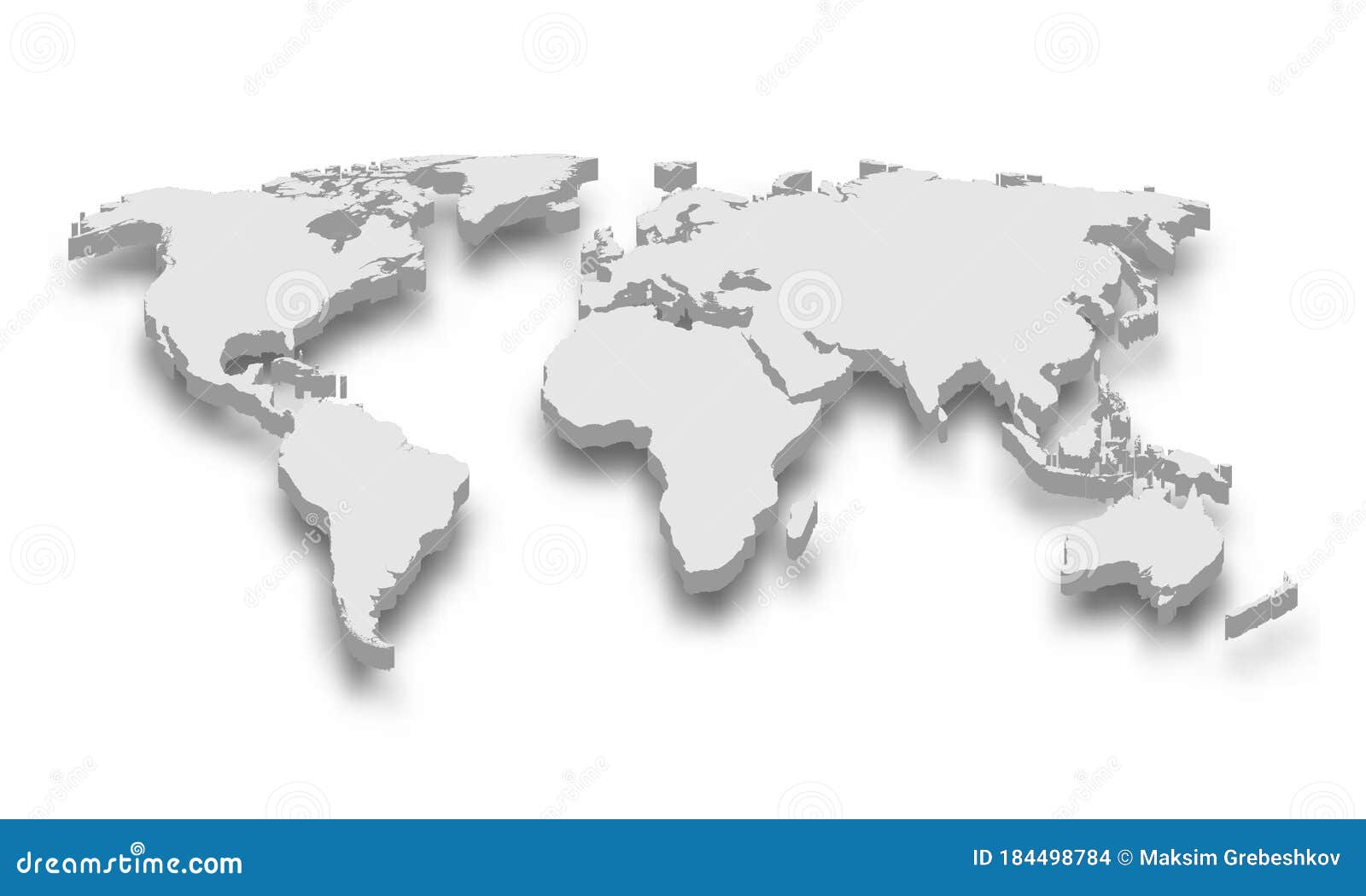 3d Map of World Template for Your Design Stock Illustration Illustration of tourism, plan