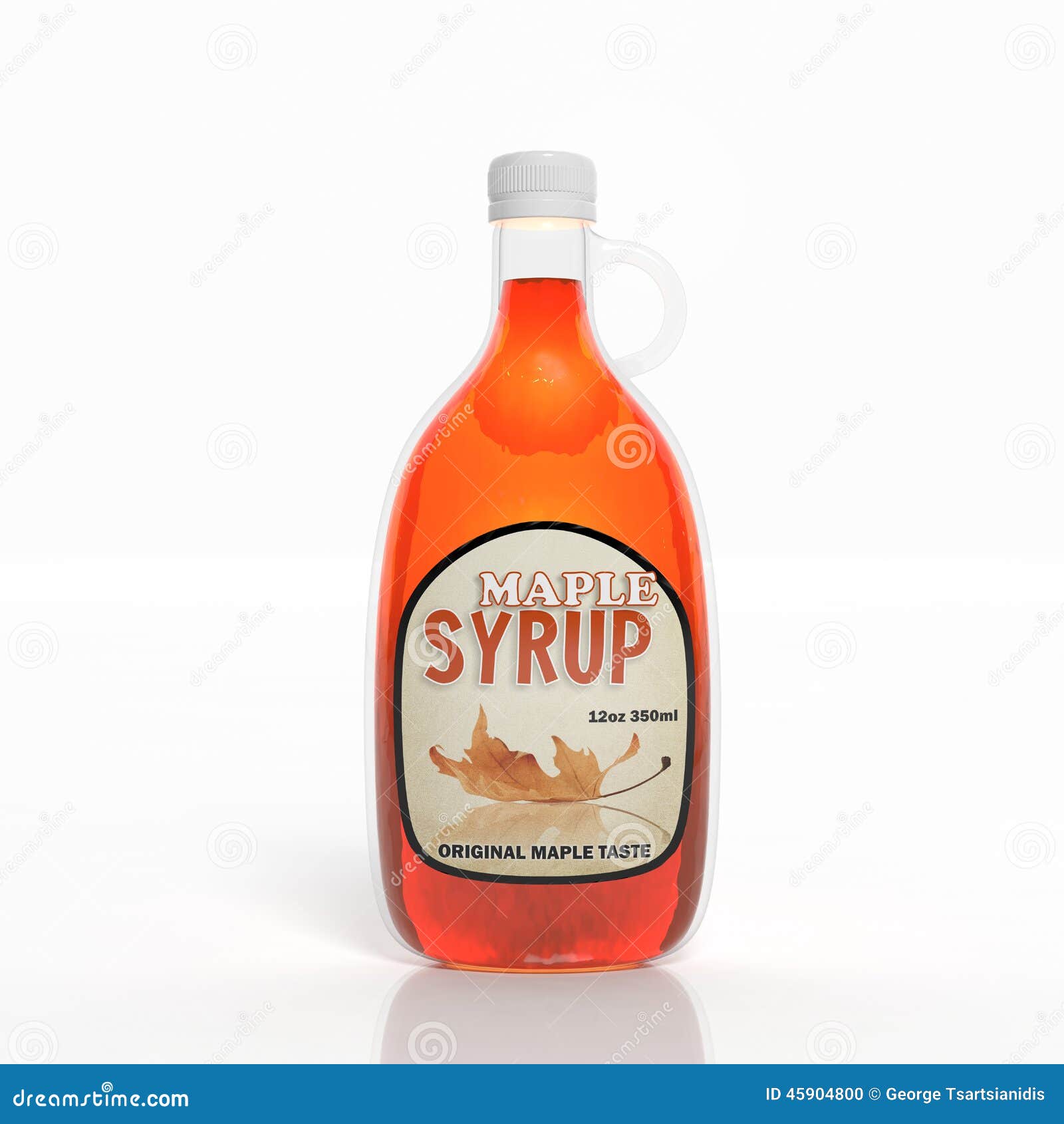 3D Maple Syrup Transparent Bottle Stock Illustration Image 45904800