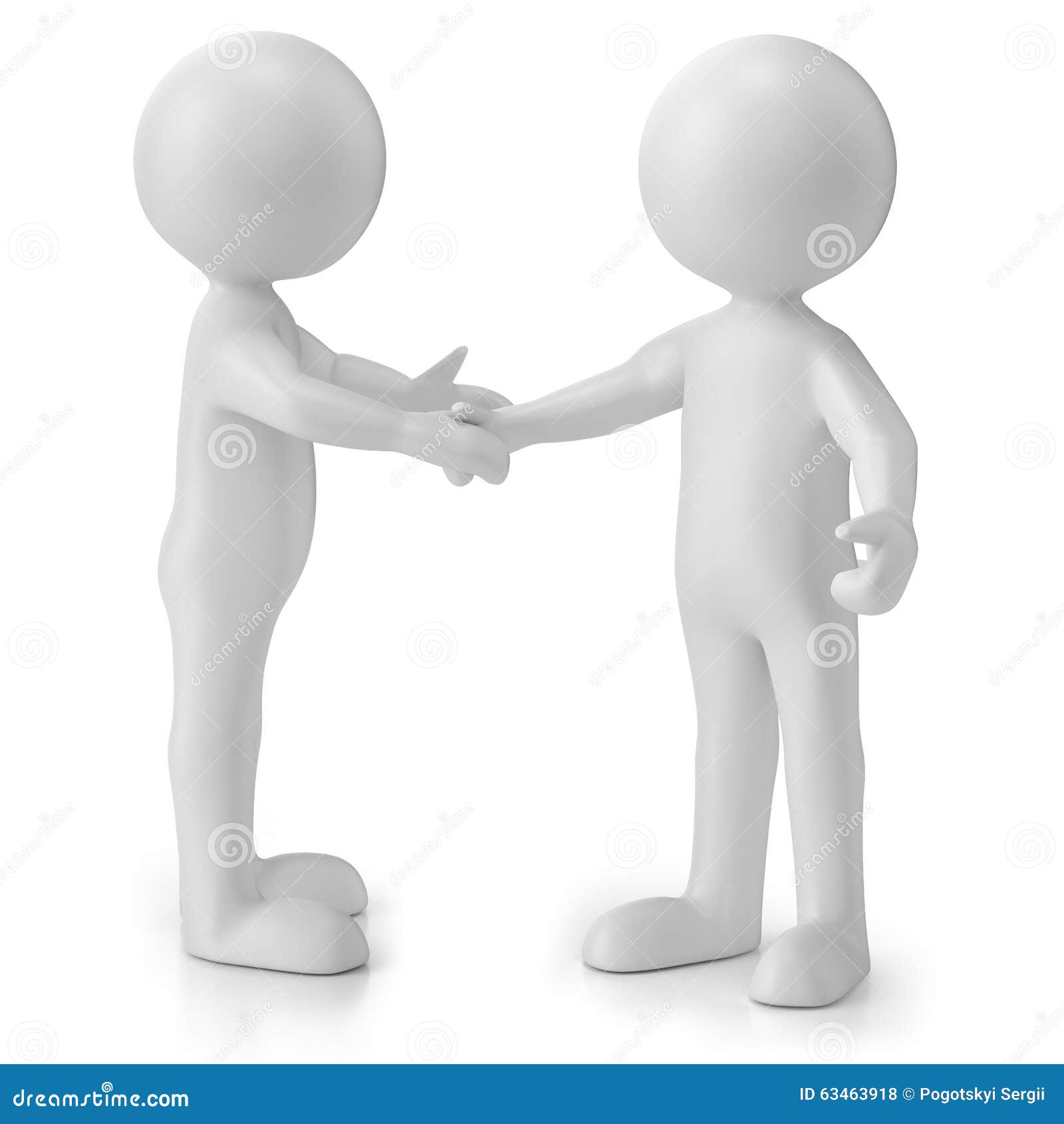 3d men, stickman handshake stock illustration. Illustration of stickman