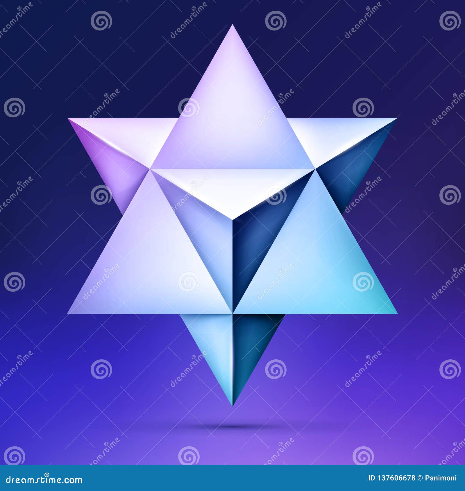 3d Merkaba Esoteric Crystal Sacral Geometry Shape Volume Star On