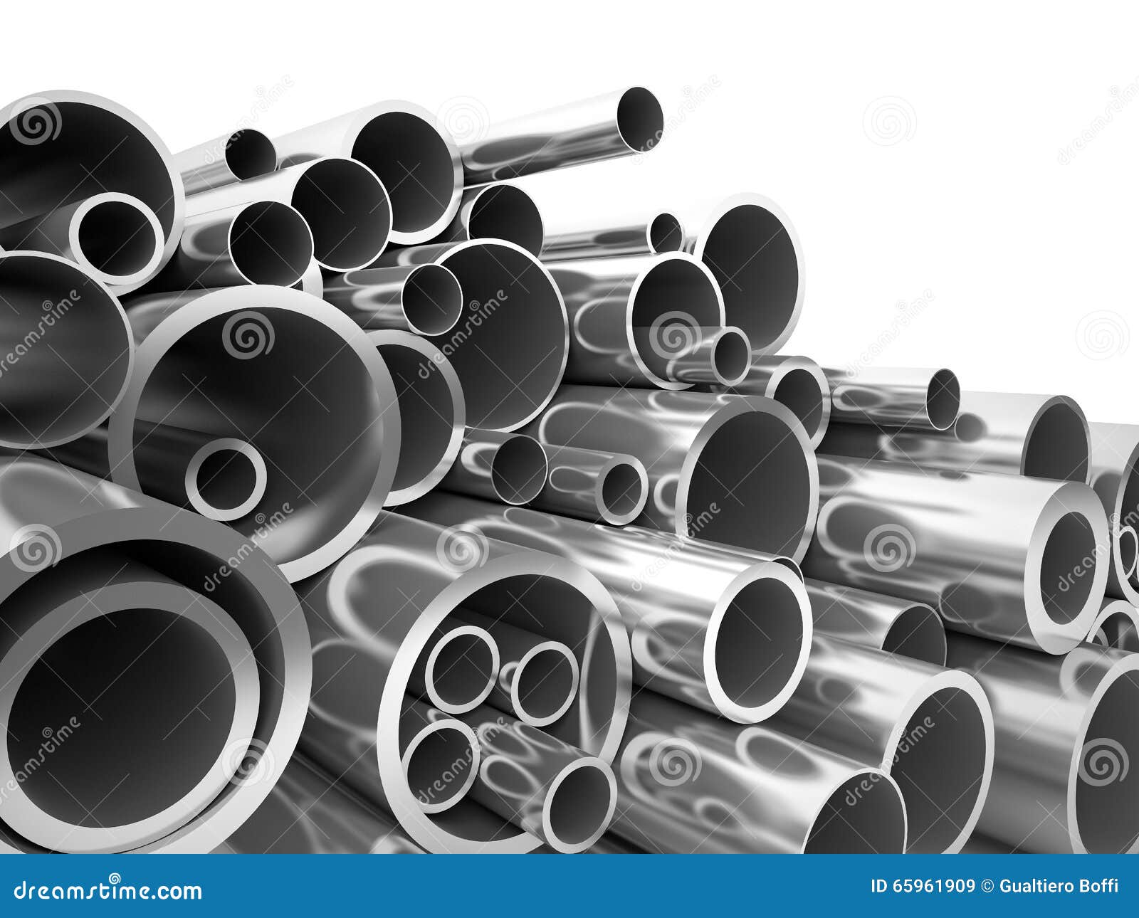 3d metal pipe stock illustration. Illustration of metal 65961909