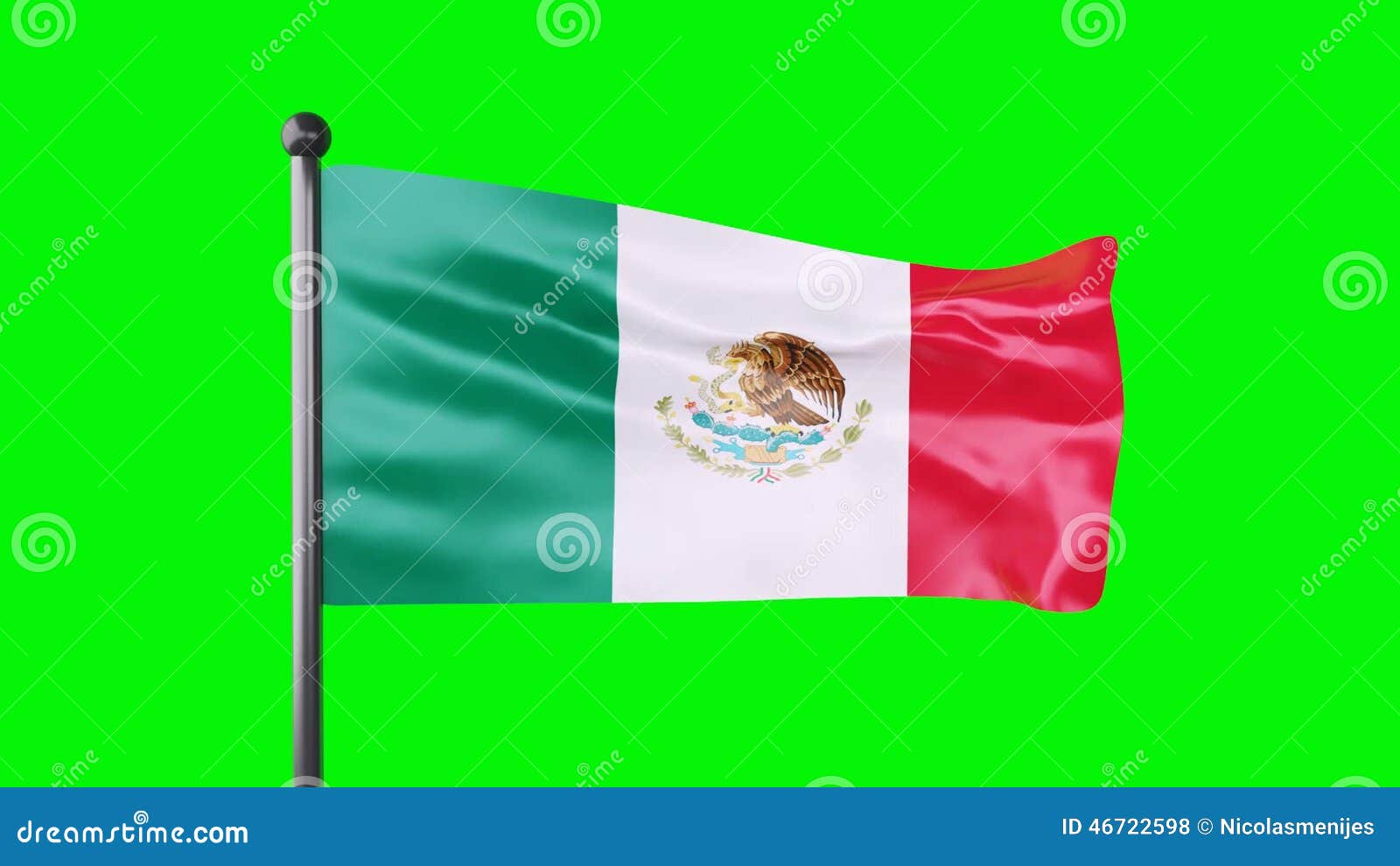3d Mexico National Flag Waving On Green Screen Stock Footage Video Of Mexican Moving 46722598