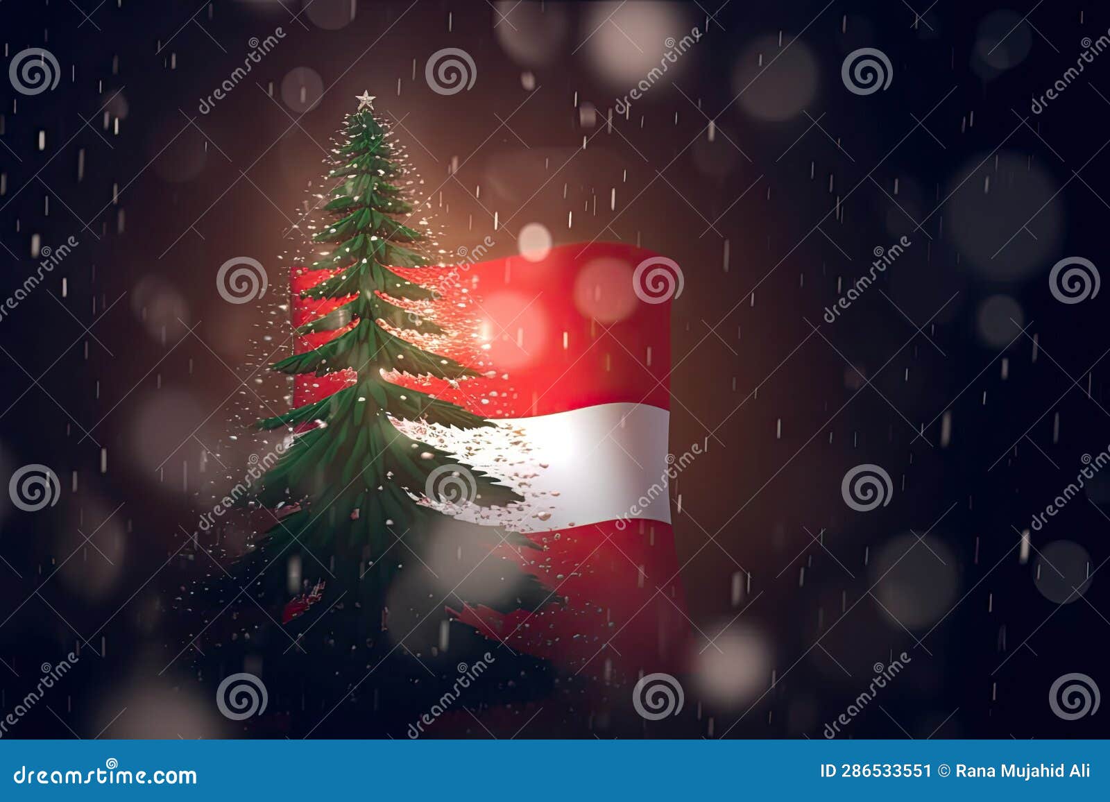 3d minimalist lebanon flag bokeh background generative ai